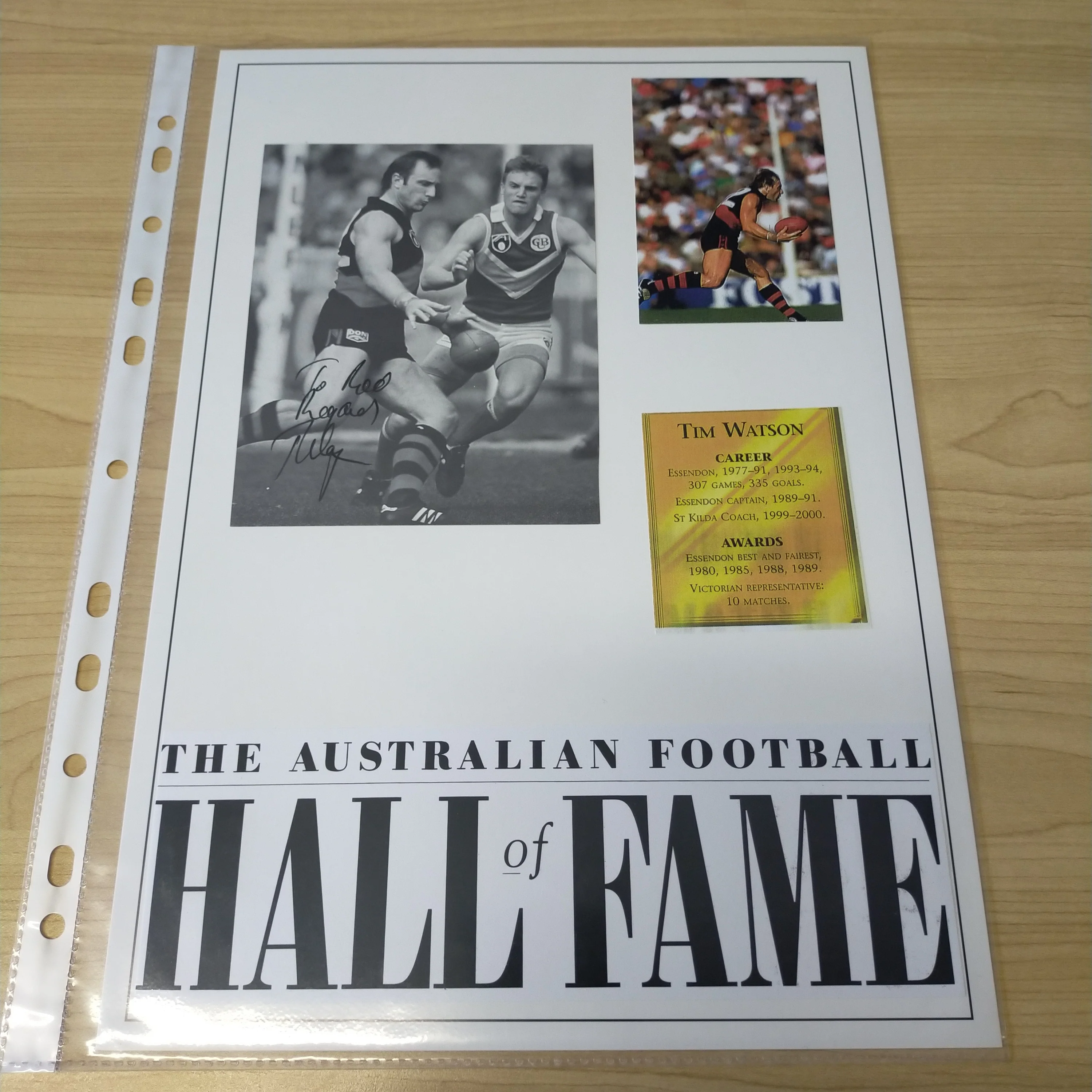 Lot of 10 AFL VFL Essendon Bombers Player Signatures - Image 6