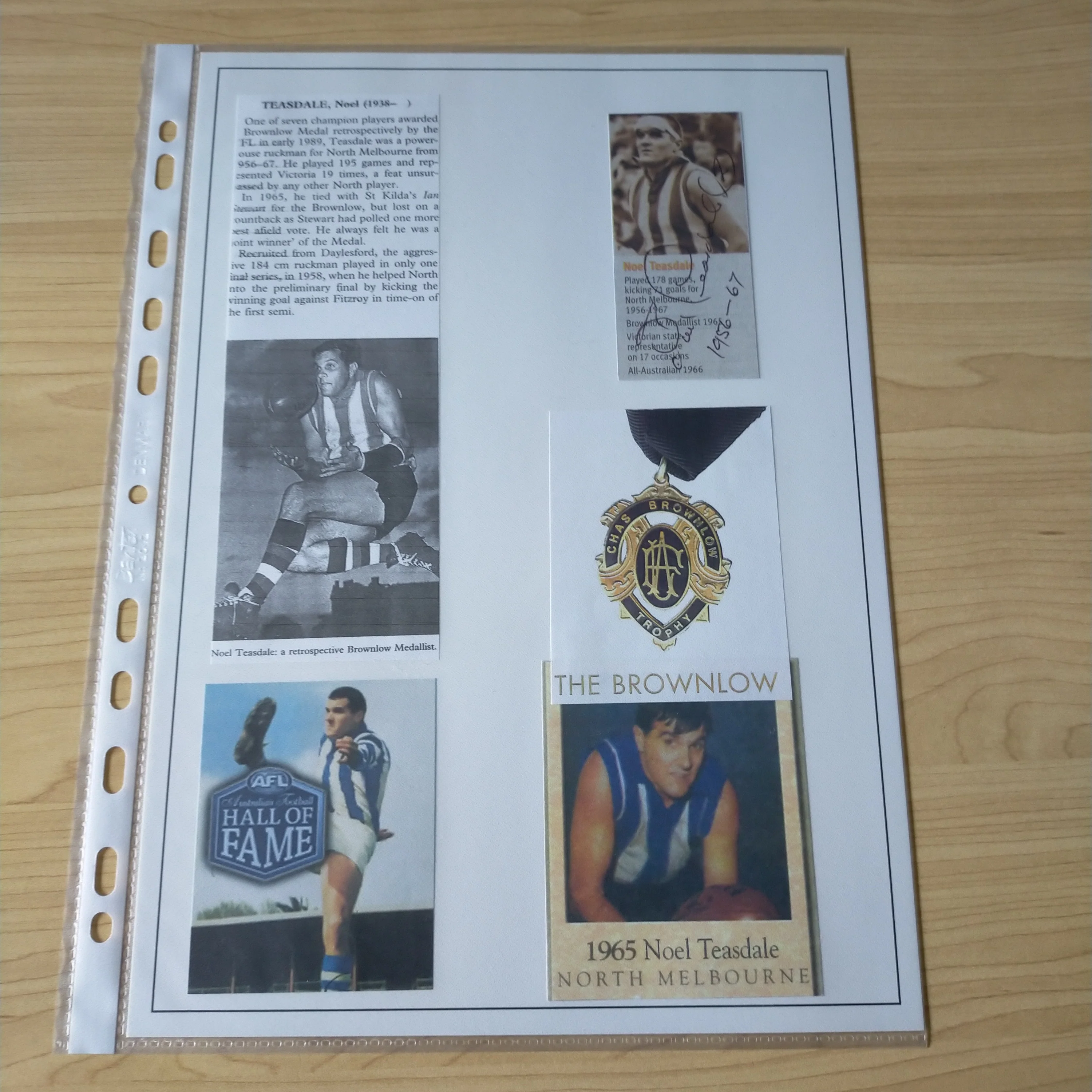 Lot of AFL VFL North Melbourne Player Signatures 7 Players - Image 5