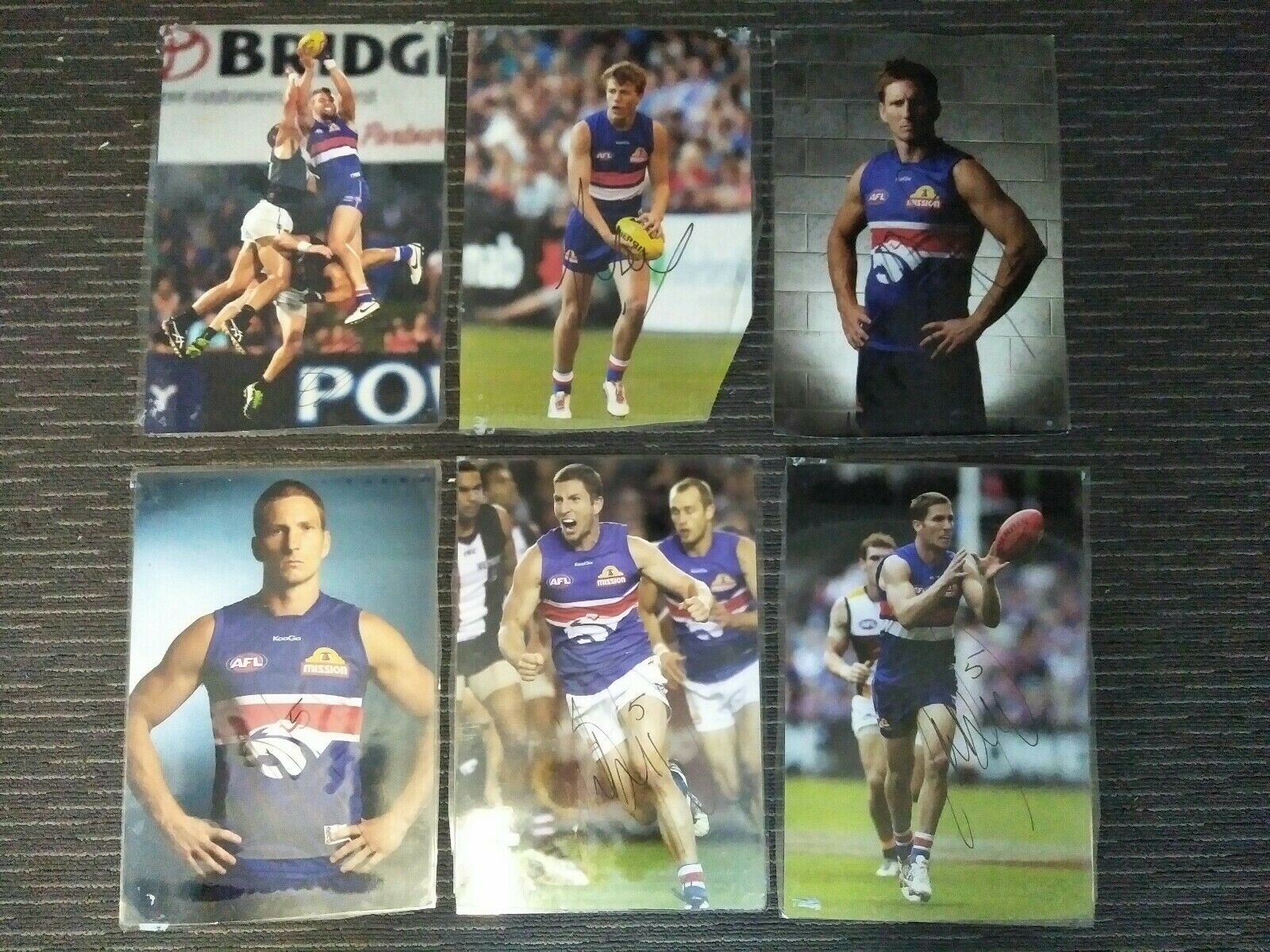 Lot Of Western Bulldogs Memorabilia Including Hat, 40+ Signed Photos, Cards - Image 5