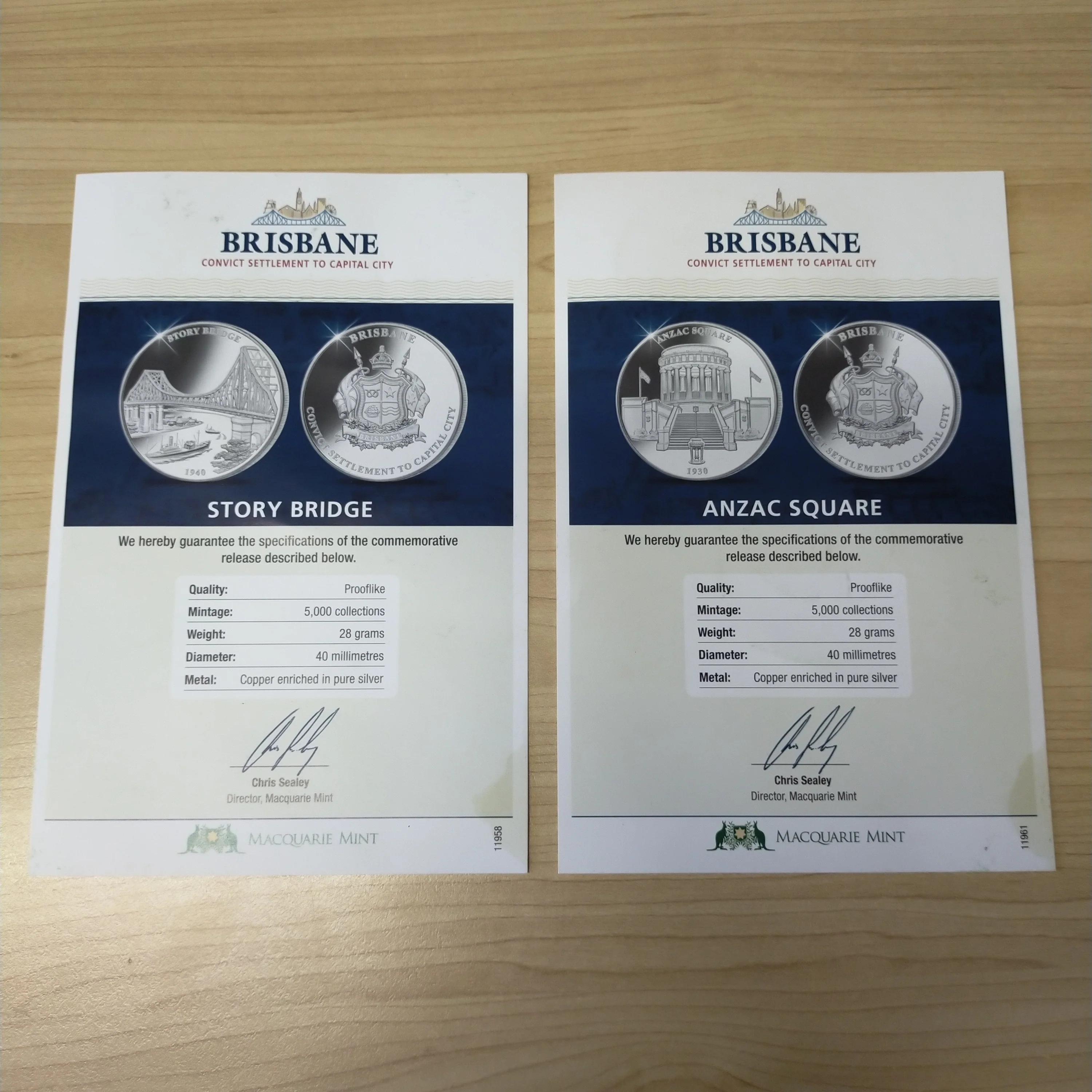 Macquarie Mint Brisbane Convict Settlement to Capital City Coin Set With 5/8 Medallions - Image 7