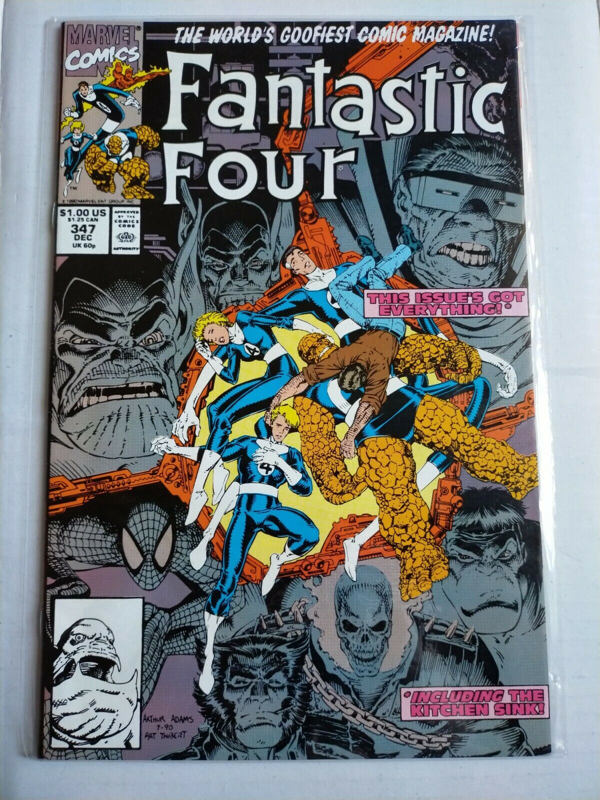 Marvel Comic Book Fantastic Four No.347 Dec 1989