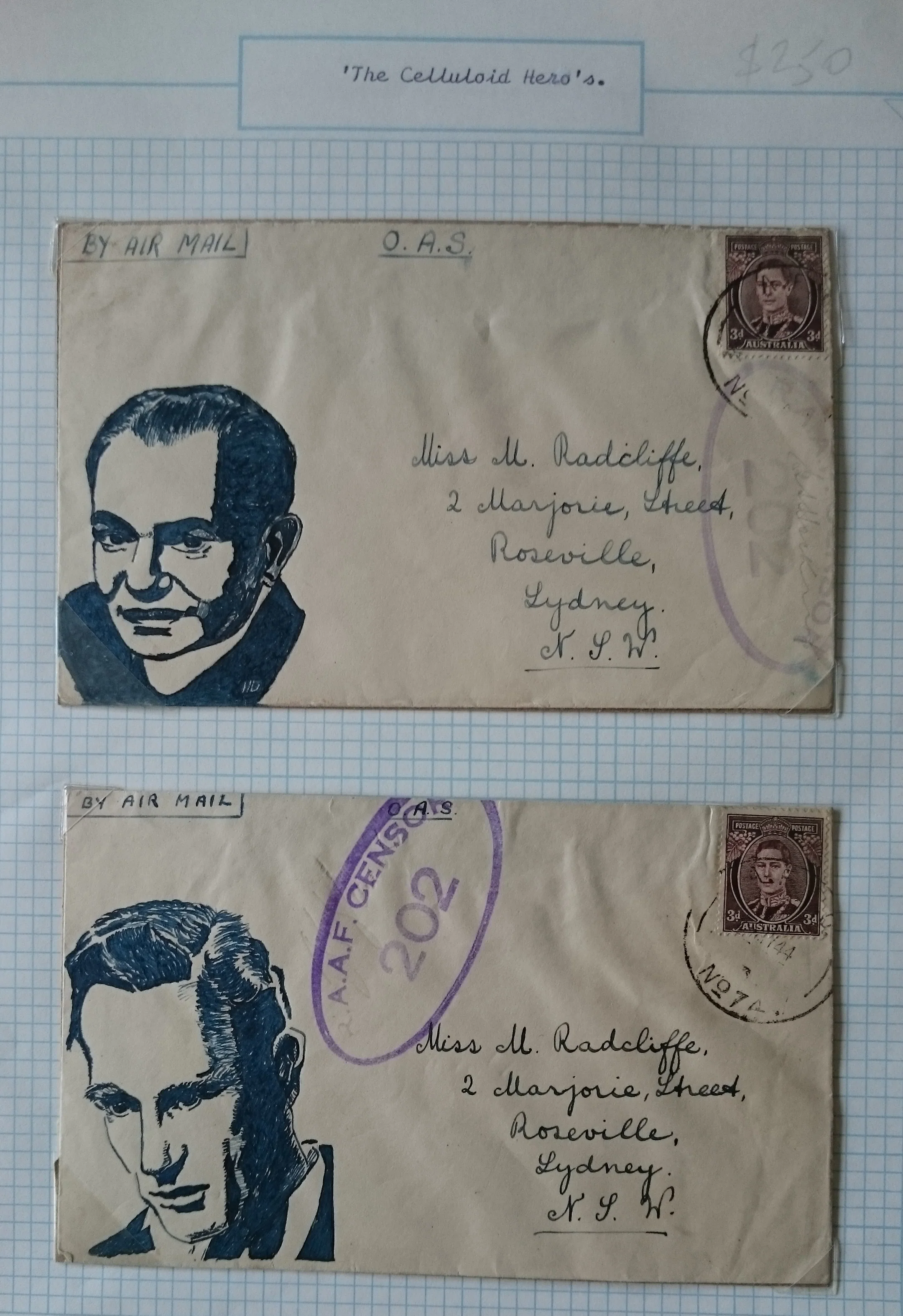 Military Mail On Active Service The Celluloid Hero's RAAF Censor 202