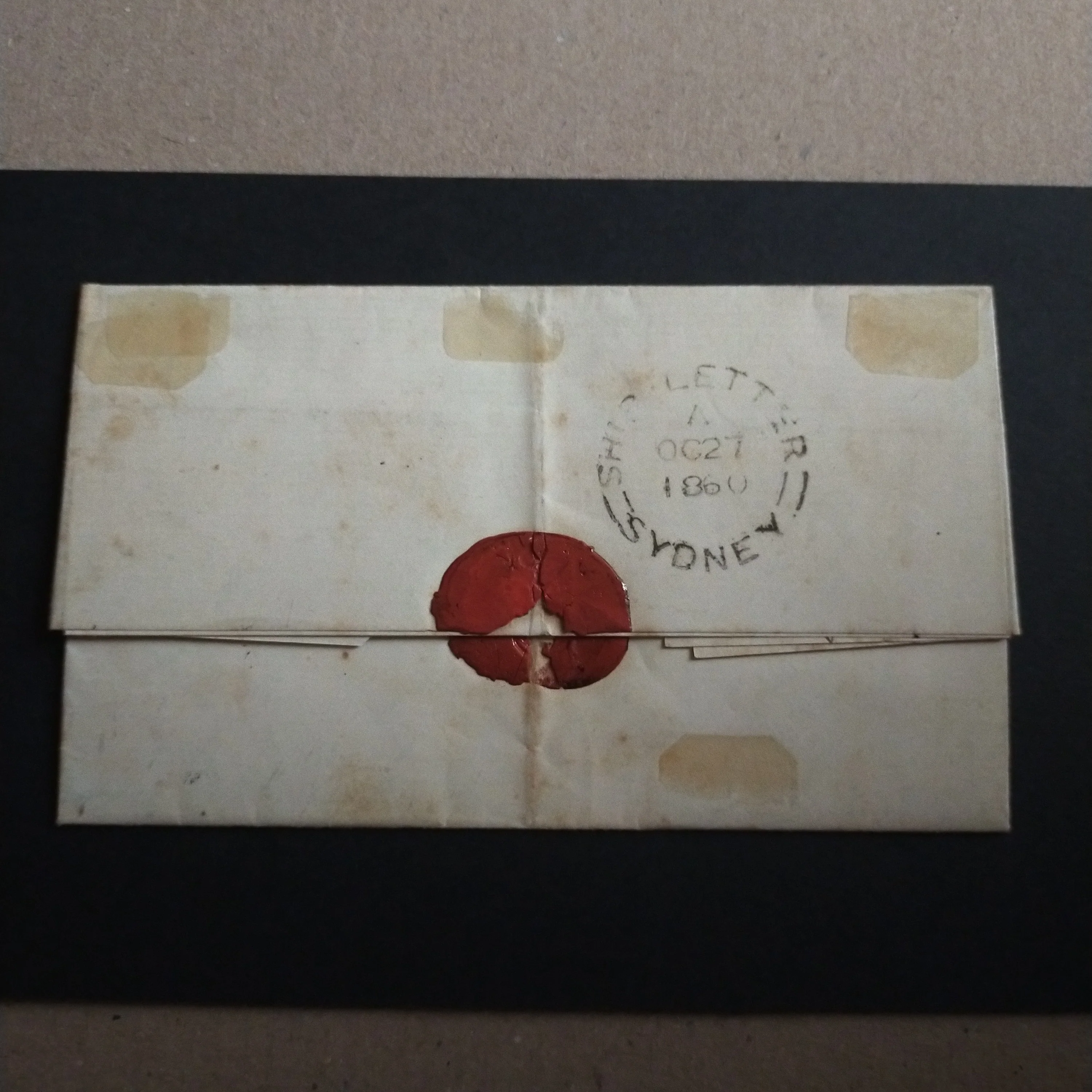 Moreton Bay District: 1860 Entire to Sydney with 6d Greyish-Brown Diadem Imperf tied by numeral '96' in rays - Image 2