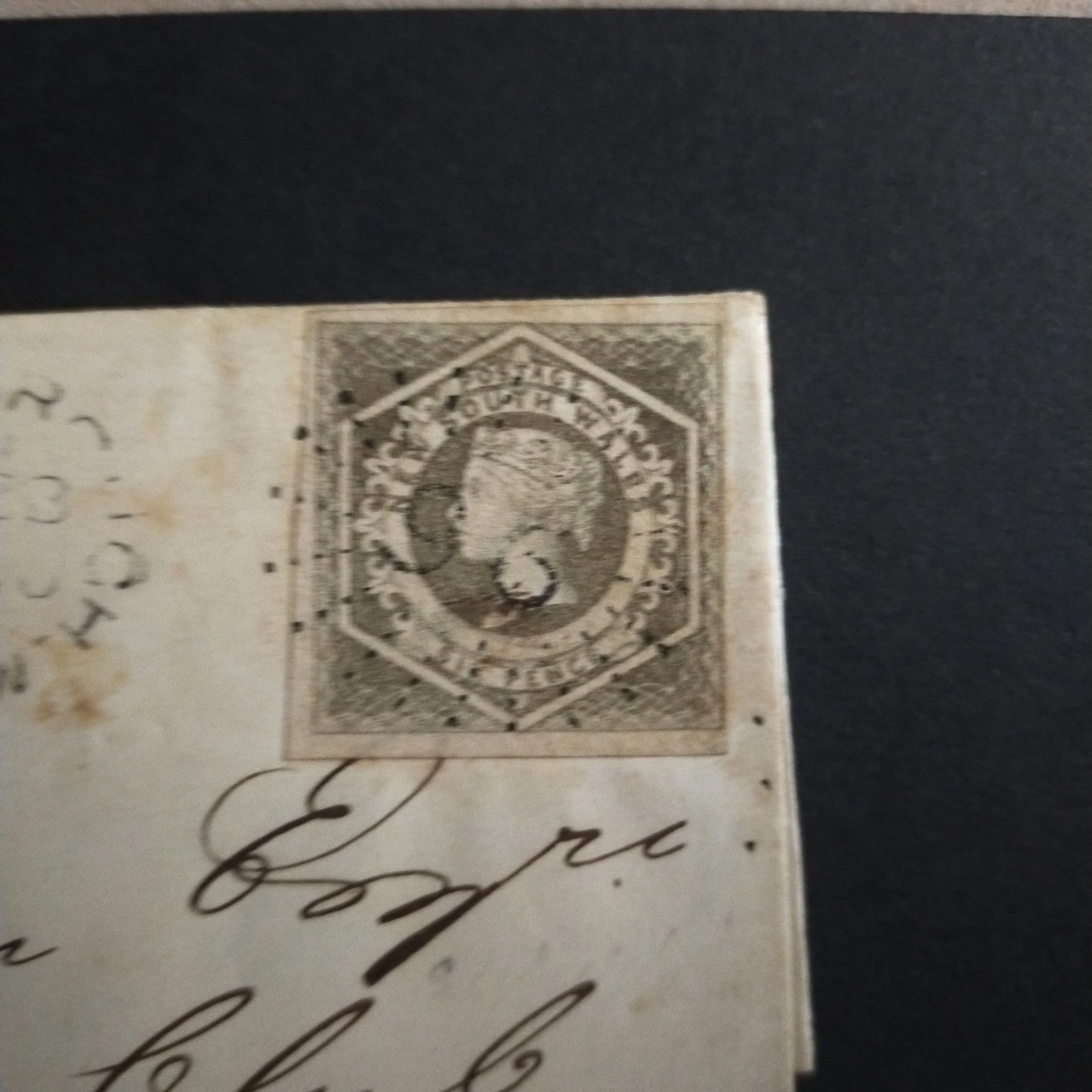 Moreton Bay District: 1860 Entire to Sydney with 6d Greyish-Brown Diadem Imperf tied by numeral '96' in rays - Image 3