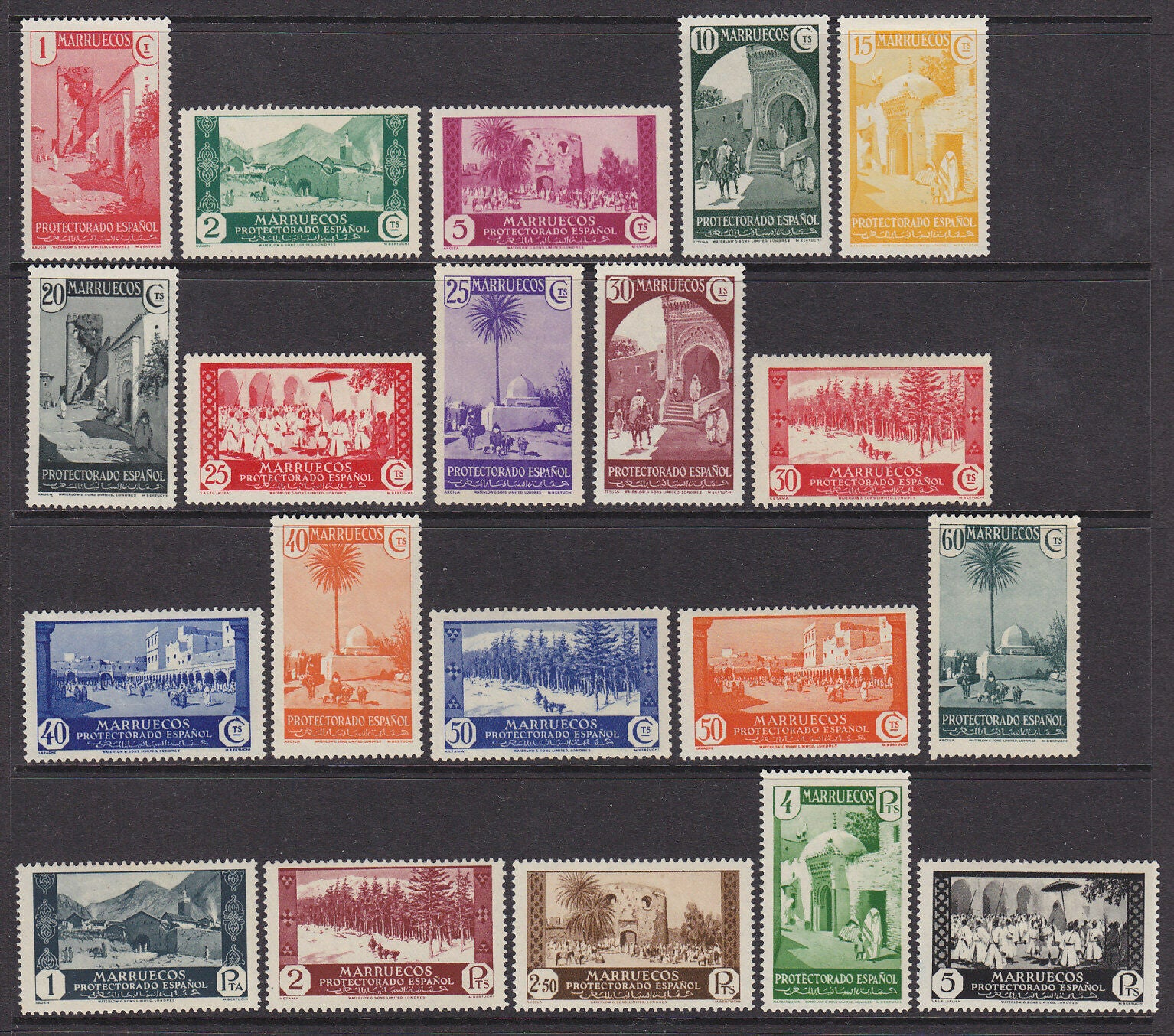 Morocco Spanish Colony Spain SG 151-164 Set of 20 MLH