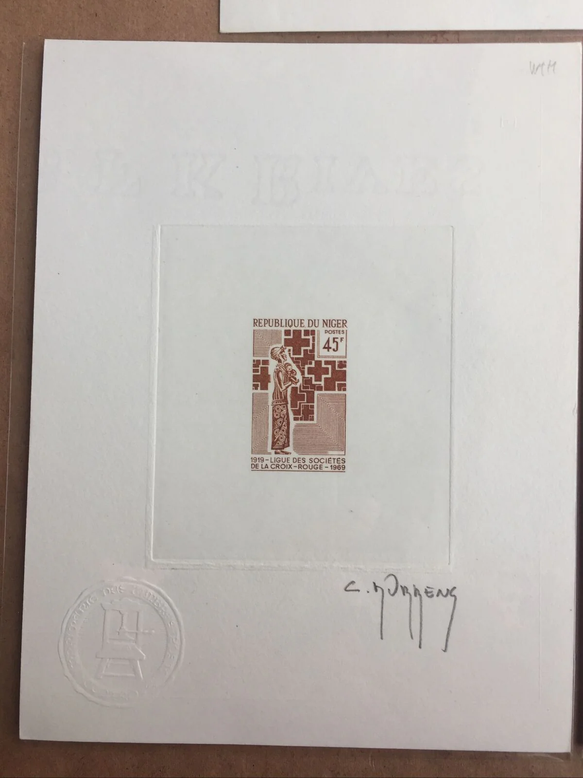 Niger 1969 Red Cross Set Signed Artist Die Proofs Different Colours SG 319/21 - Image 2