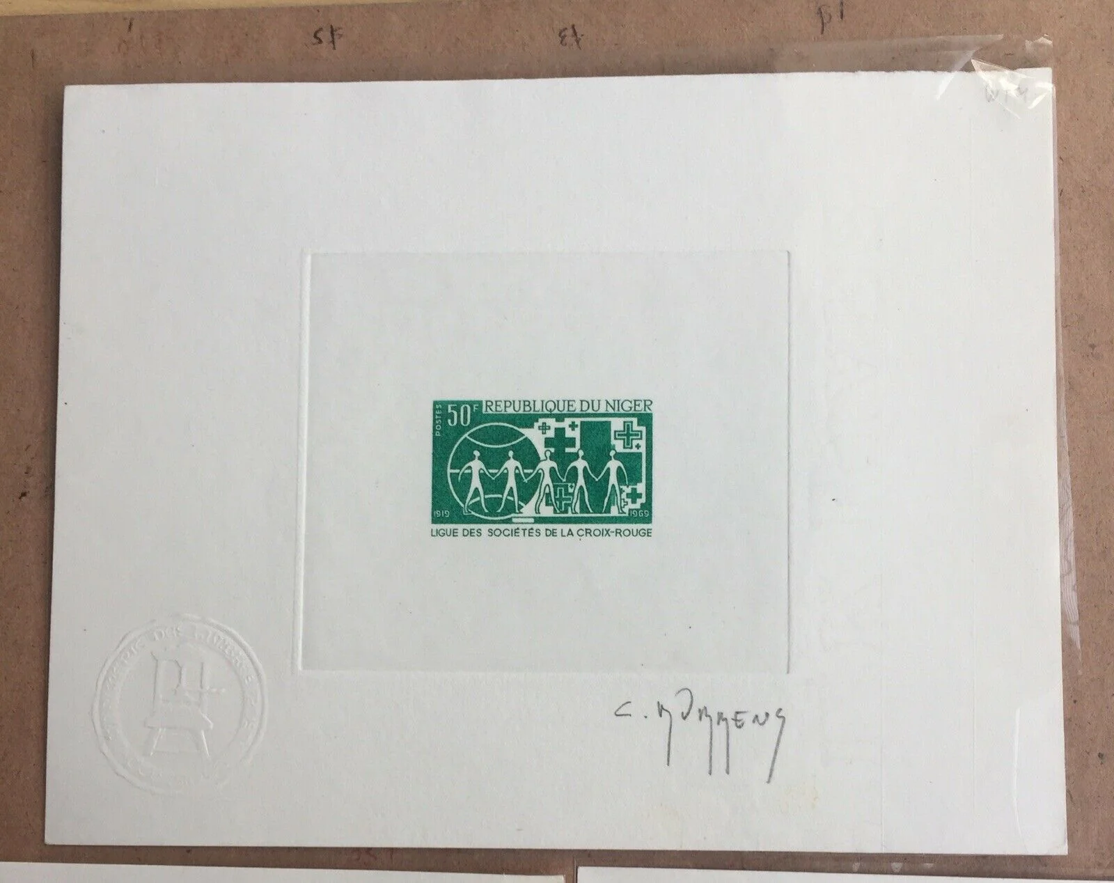 Niger 1969 Red Cross Set Signed Artist Die Proofs Different Colours SG 319/21 - Image 4