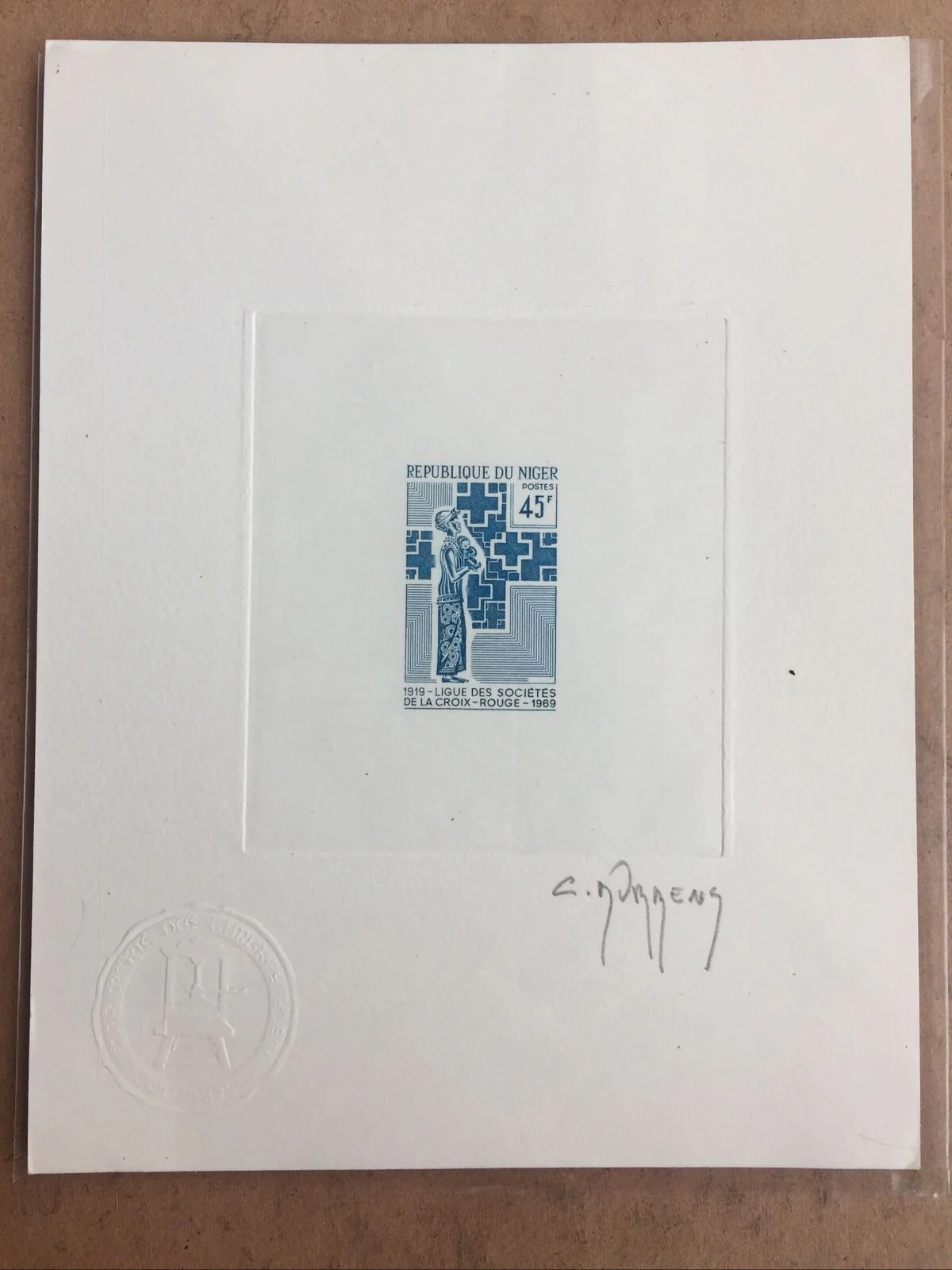 Niger 1969 Red Cross Signed Artist Die Proofs Different Colours SG 319/21