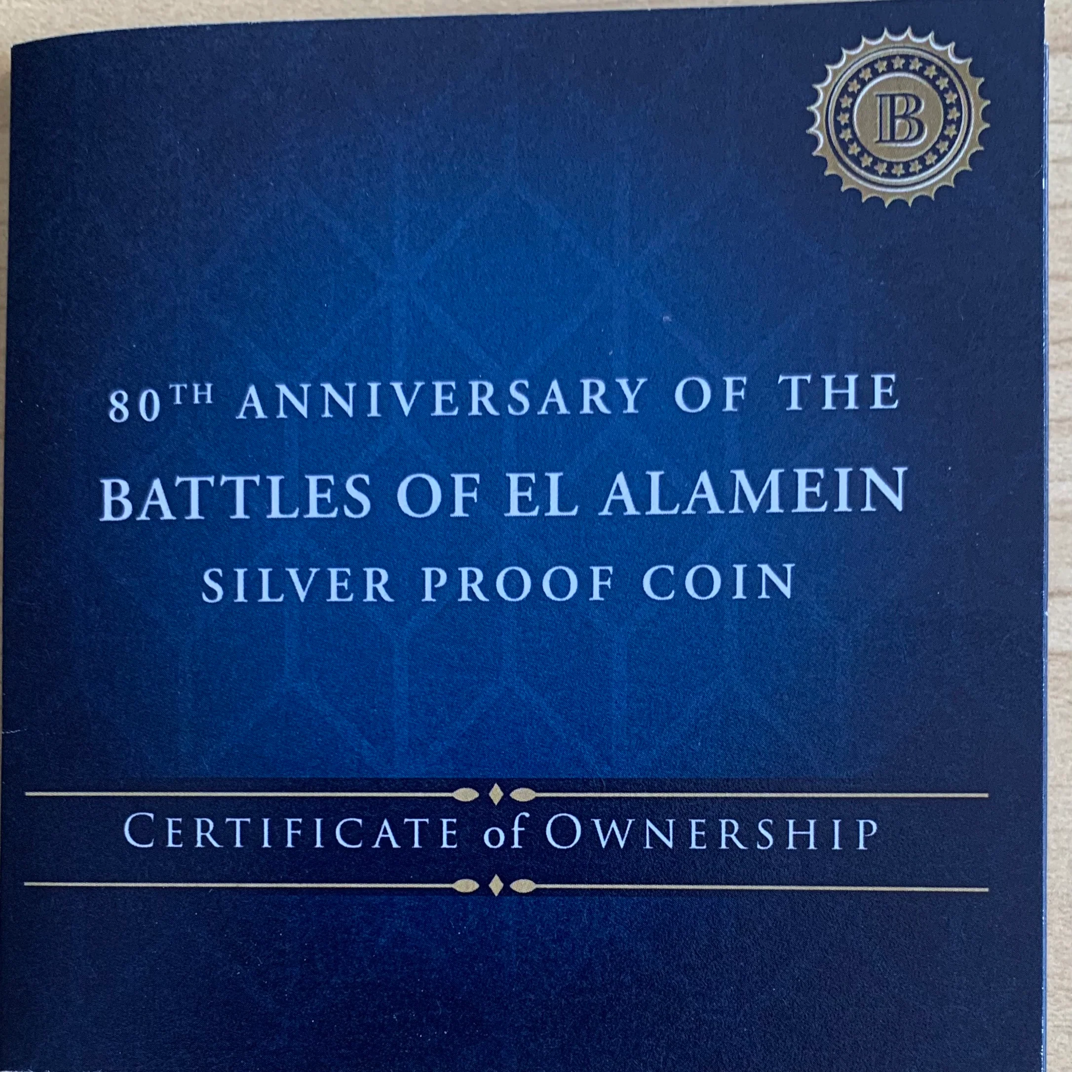 Niue 2022 Battles of El Alamein 5oz 999 Silver Coin Box Cert - Image 6