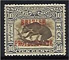 North Borneo Malayan States SG 134c 10c no stop after Protectorate Tone MLH