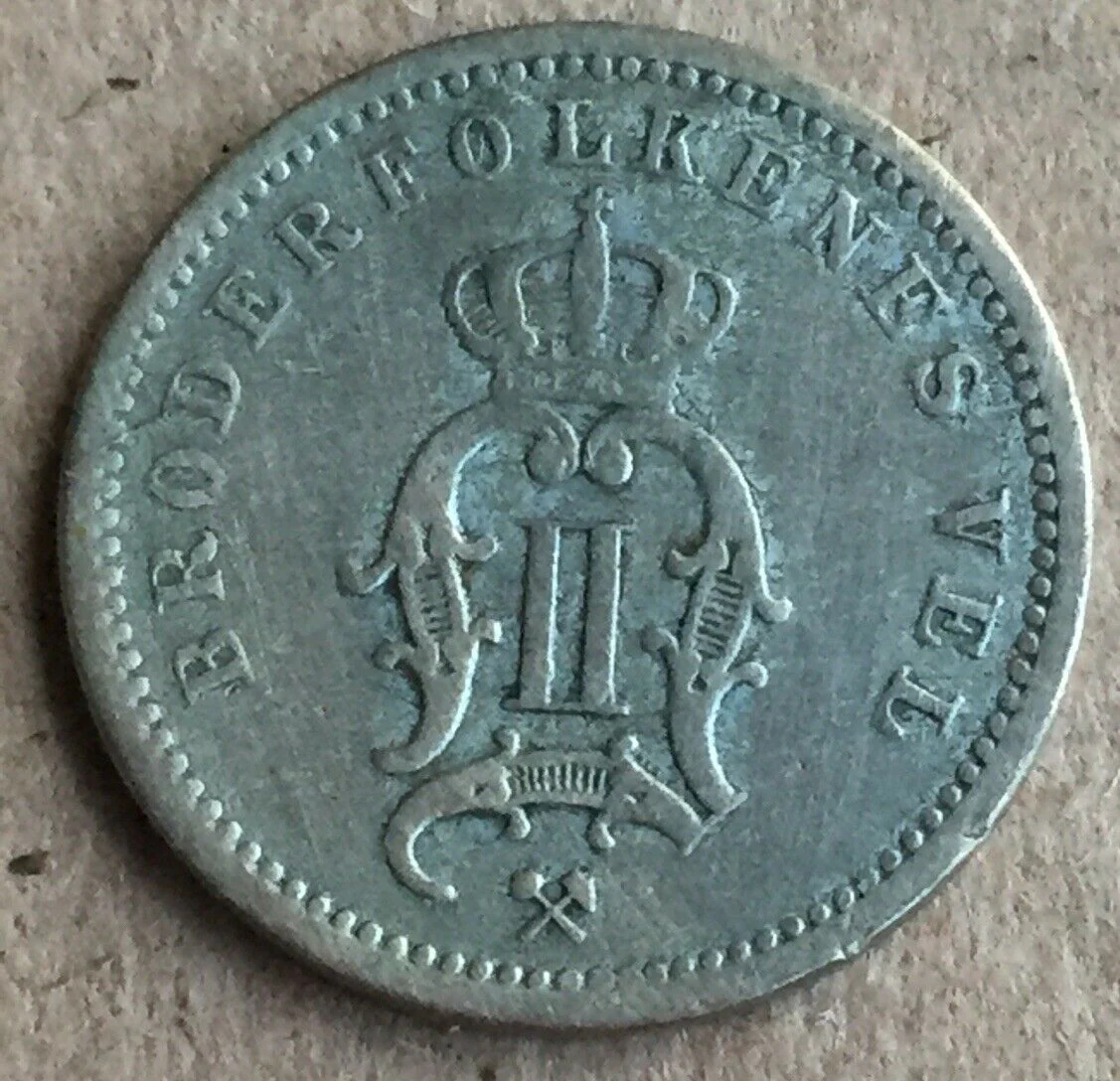 Norway 1876 Ten Ore Coin. Very Fine Condition - Image 2