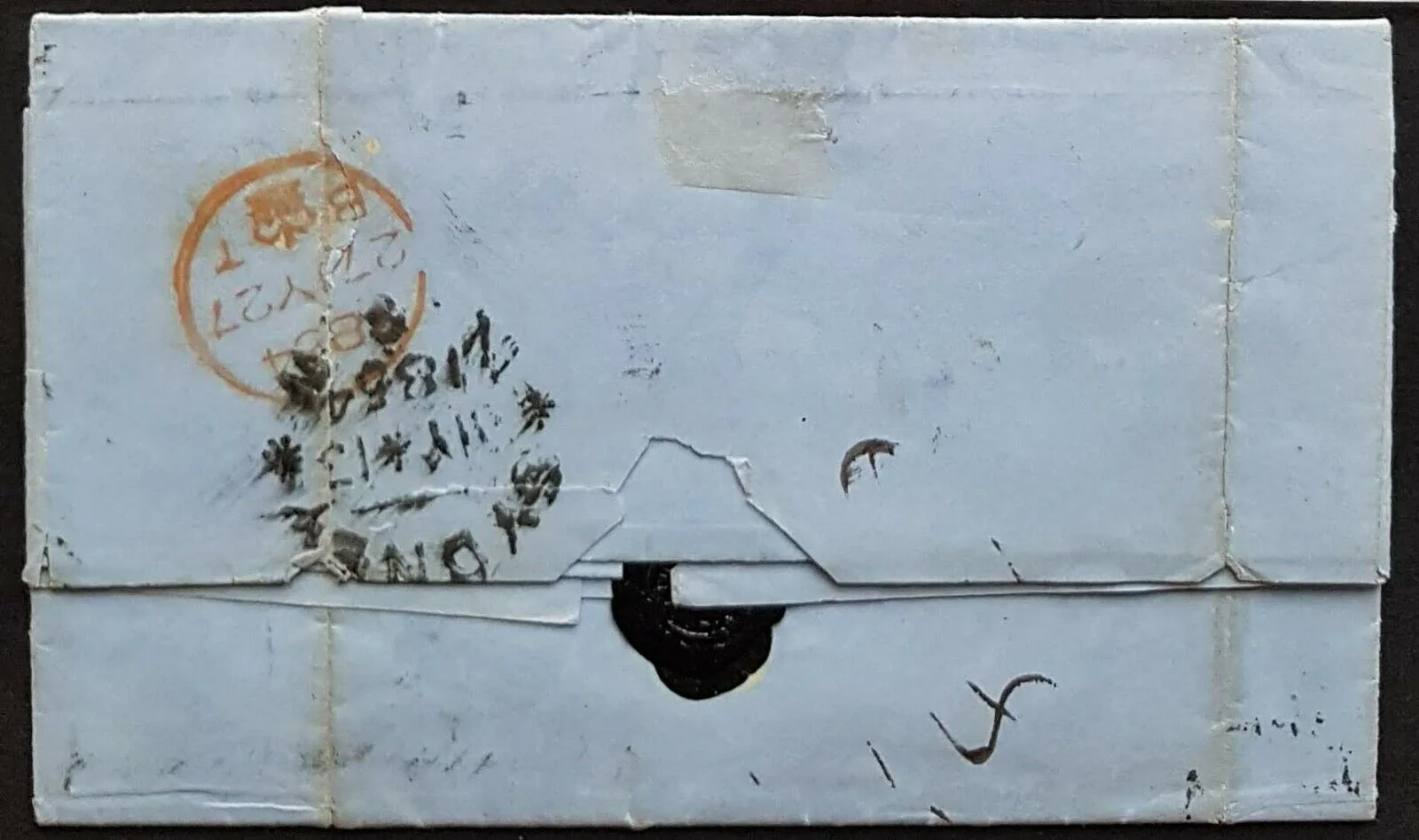 NSW 3d Laureate SG 87 position 47 on entire Sydney 13-5-1854 to London - Image 2