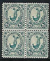 NSW Australian States SG 349 2s 6d Lyre bird block of 4 with slight toning Mint