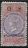 NSW Australian States SG O37b Official 10/- mauve and claret Perf 10 VFU
