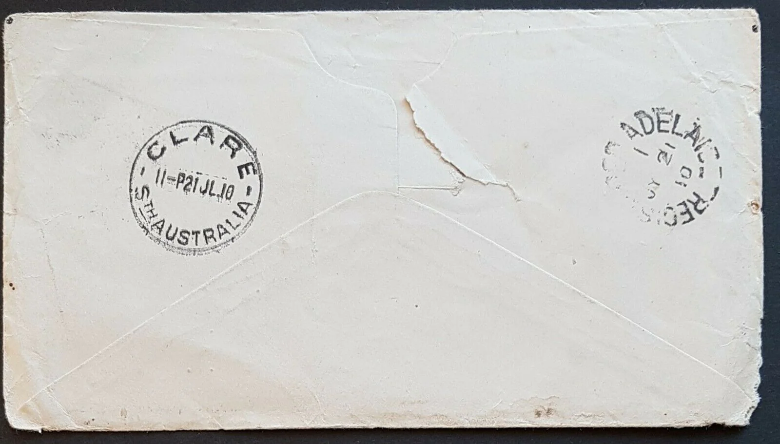 NSW SA 4d Cook SG 357 on registered Edison Phonograph advertising cover. Scarce - Image 2