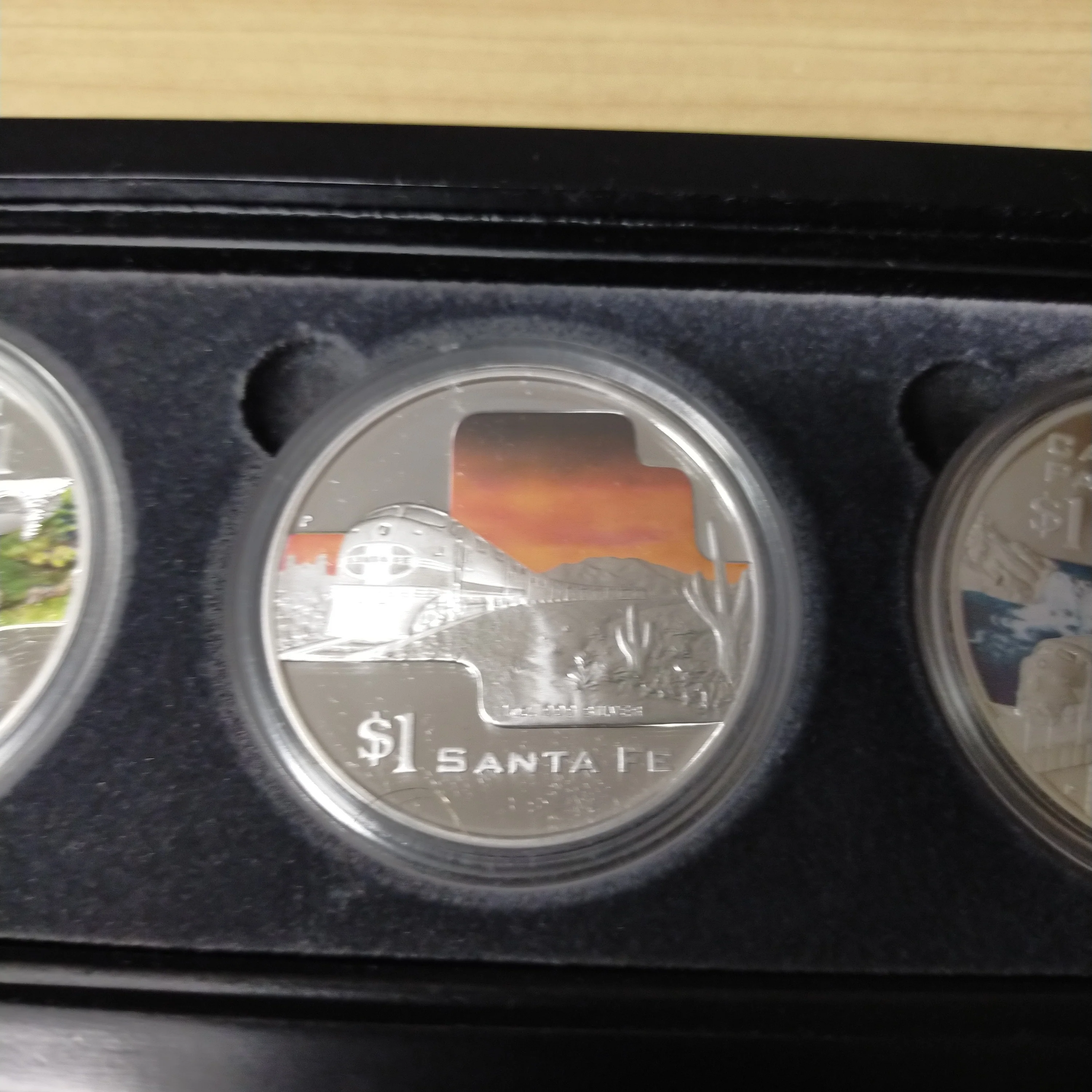 Perth Mint 2004 $1 Great Rail Journeys of the World 5 x 1oz .999 Silver Coins In Set - Image 4