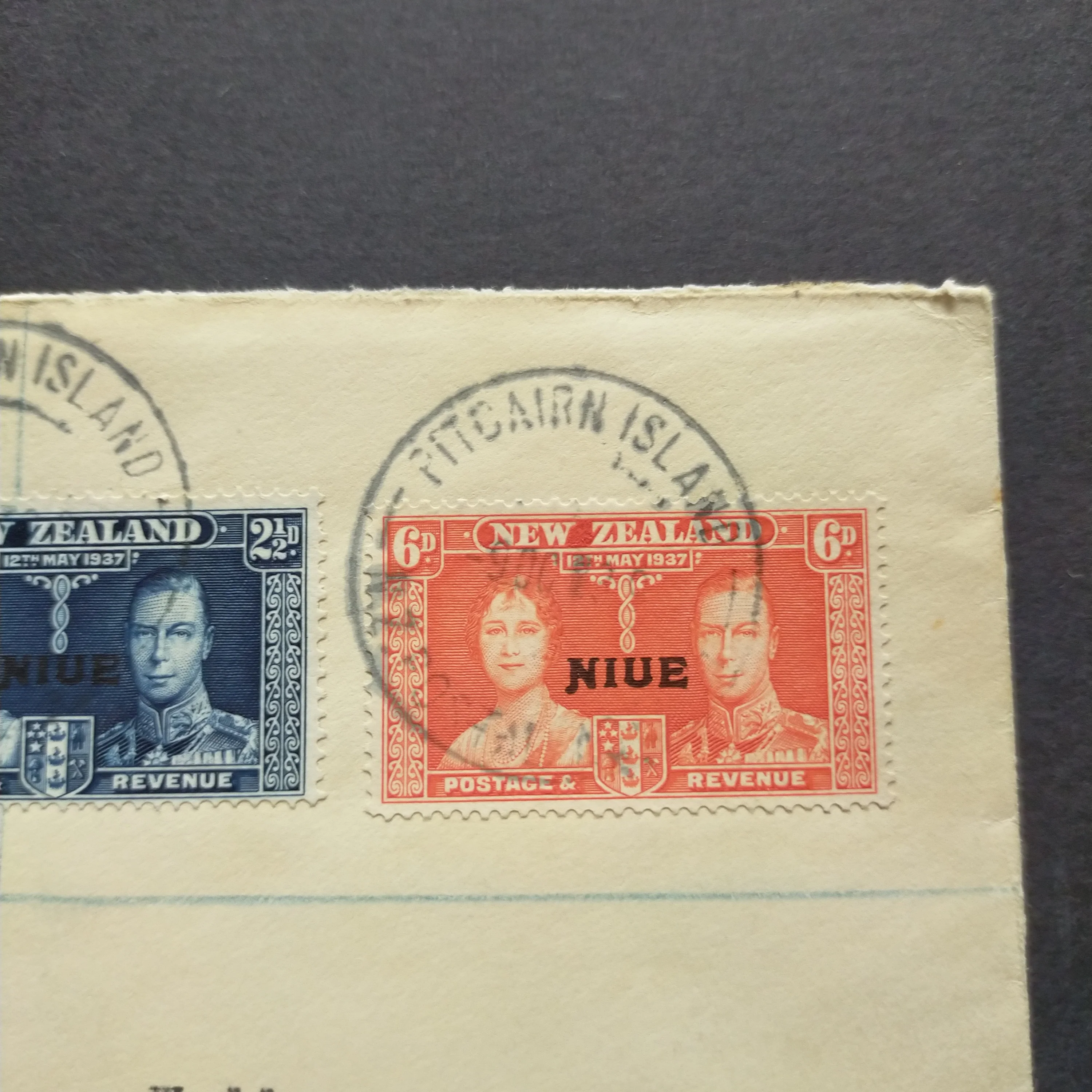NZ Pitcairn Islands Cover 1939 CDS Pitcairn Islands to Grimsby England Registered - Image 6