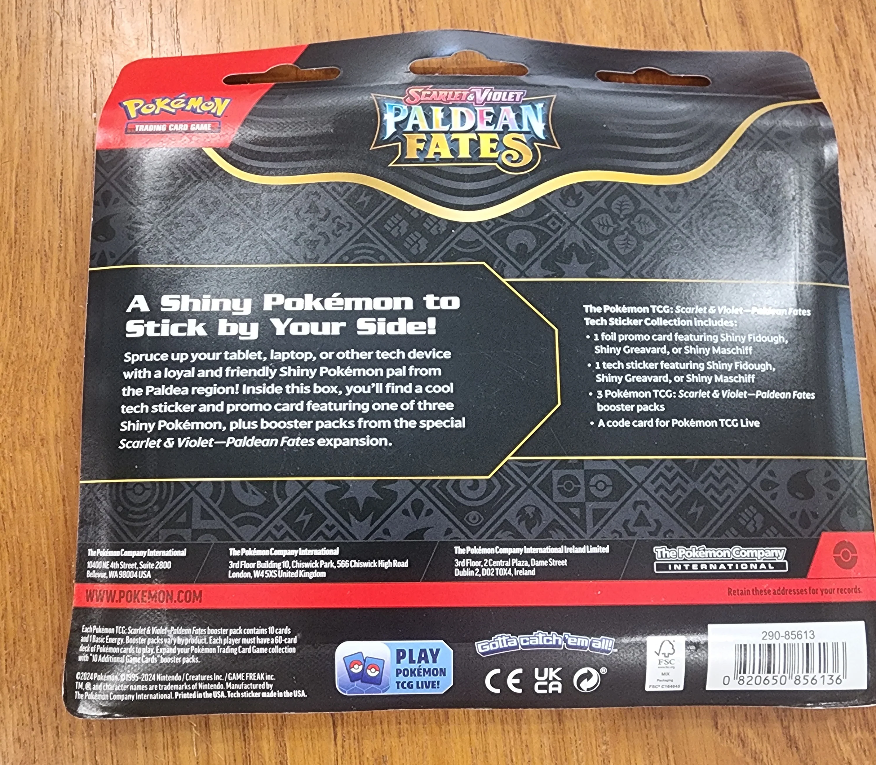 Pokemon TCG Paldean Fates Tech Sticker Collection 3 Packs - Greavard - Image 2