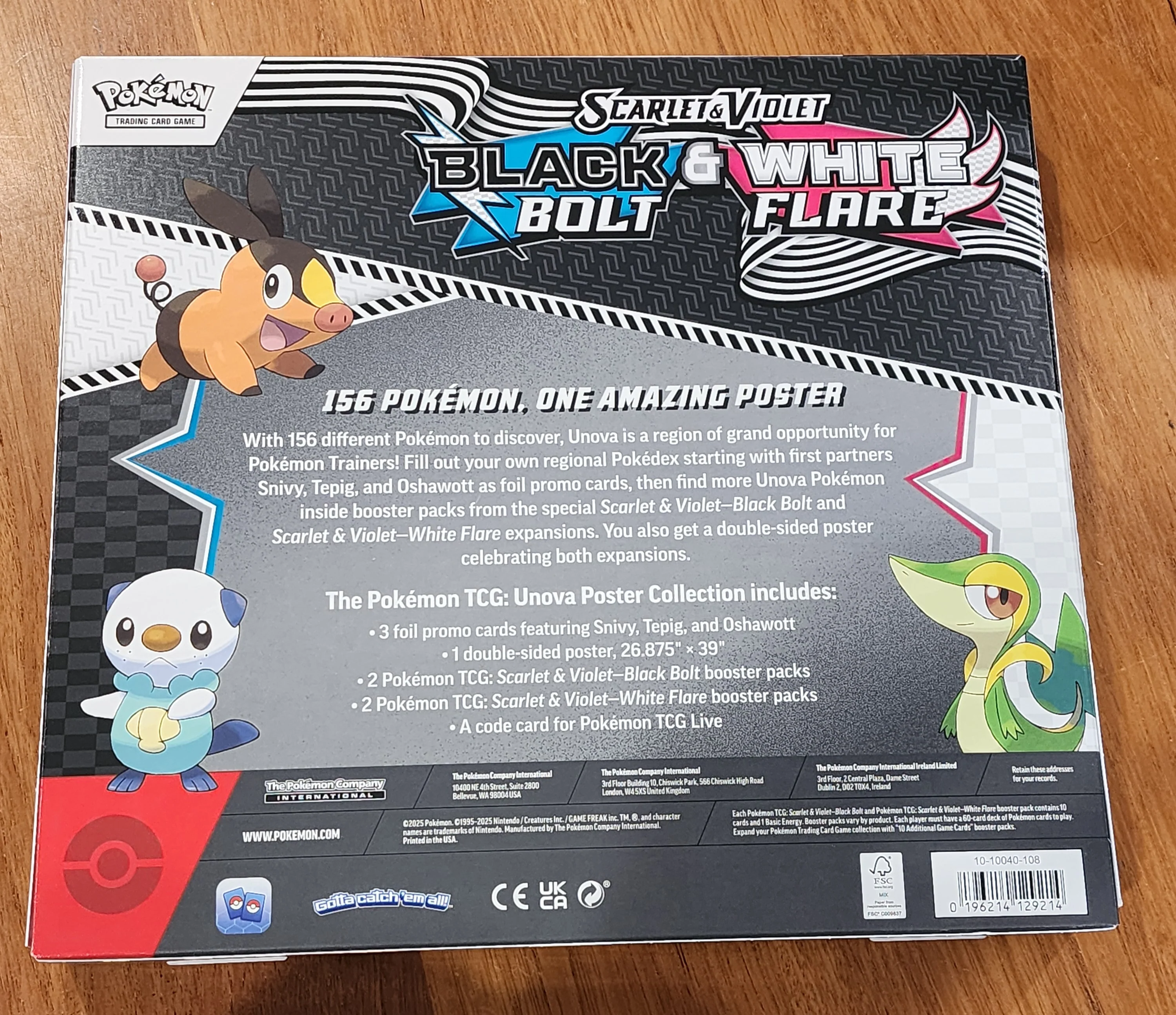 Pokémon TCG: Black Bolt & White Flare Unova Poster Collection - Factory Sealed - Image 2