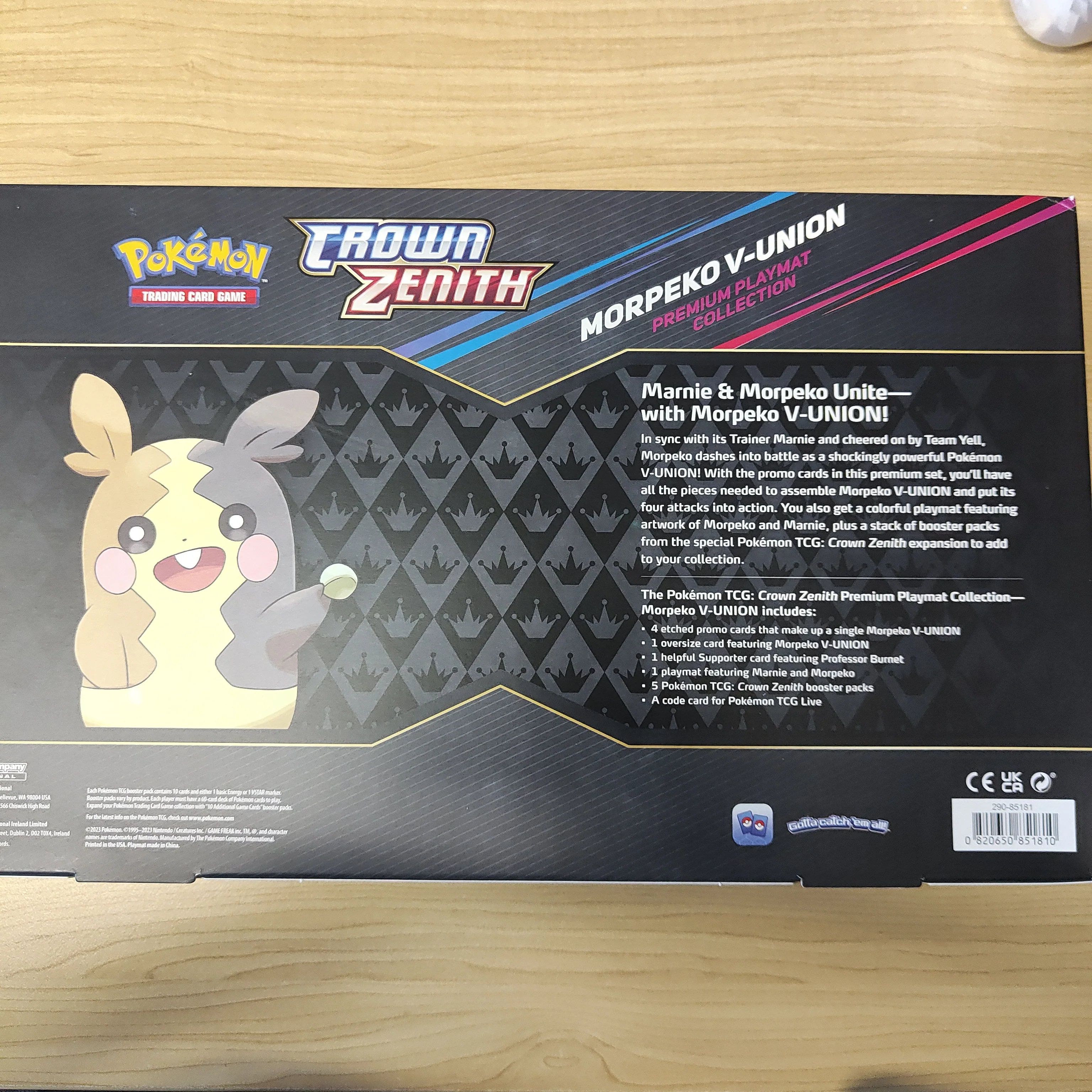 Pokemon TCG Crown Zenith Morpeko V-Union Premium Playmat Collection - Image 2