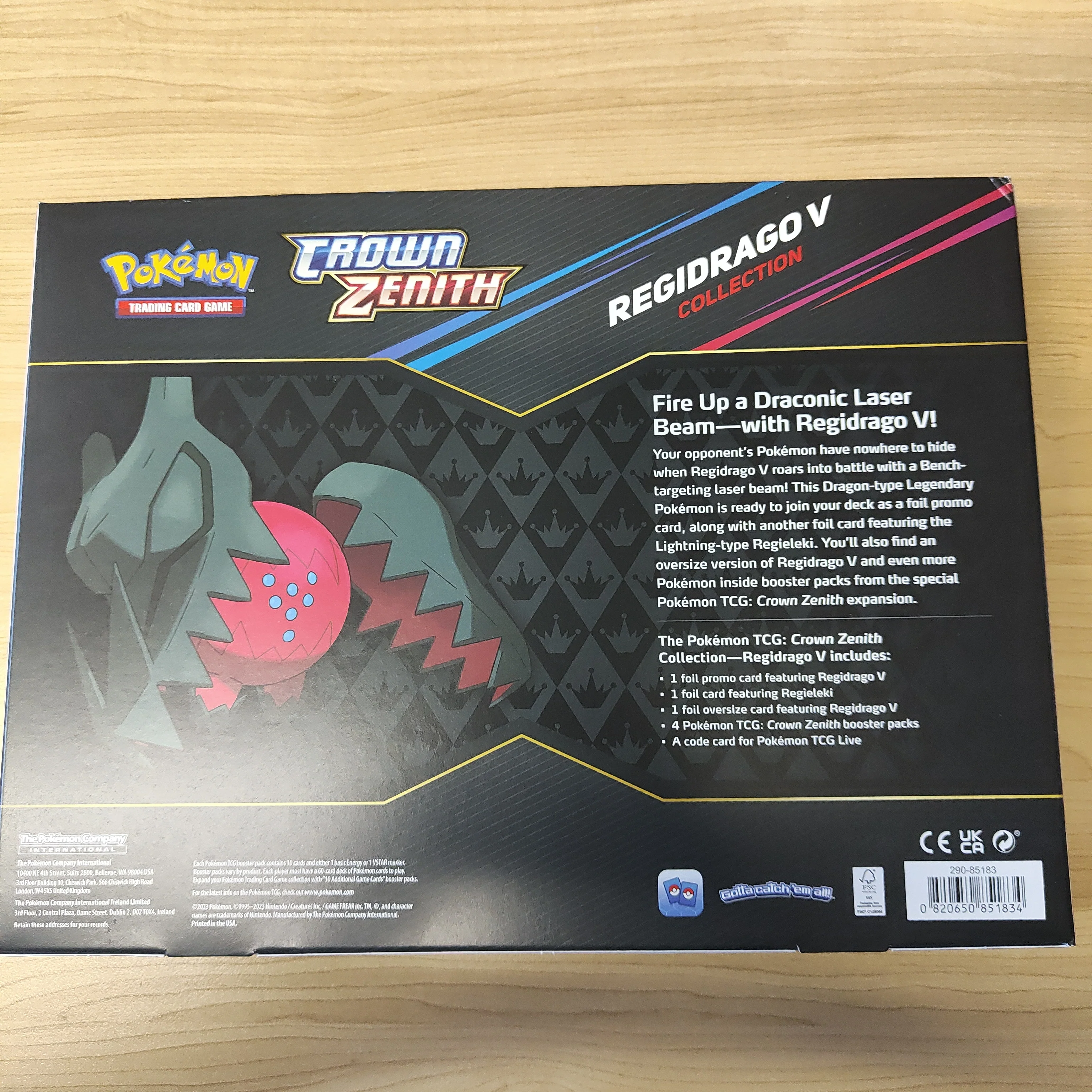 Pokemon TCG Crown Zenith Regidrago V Collection - Image 2