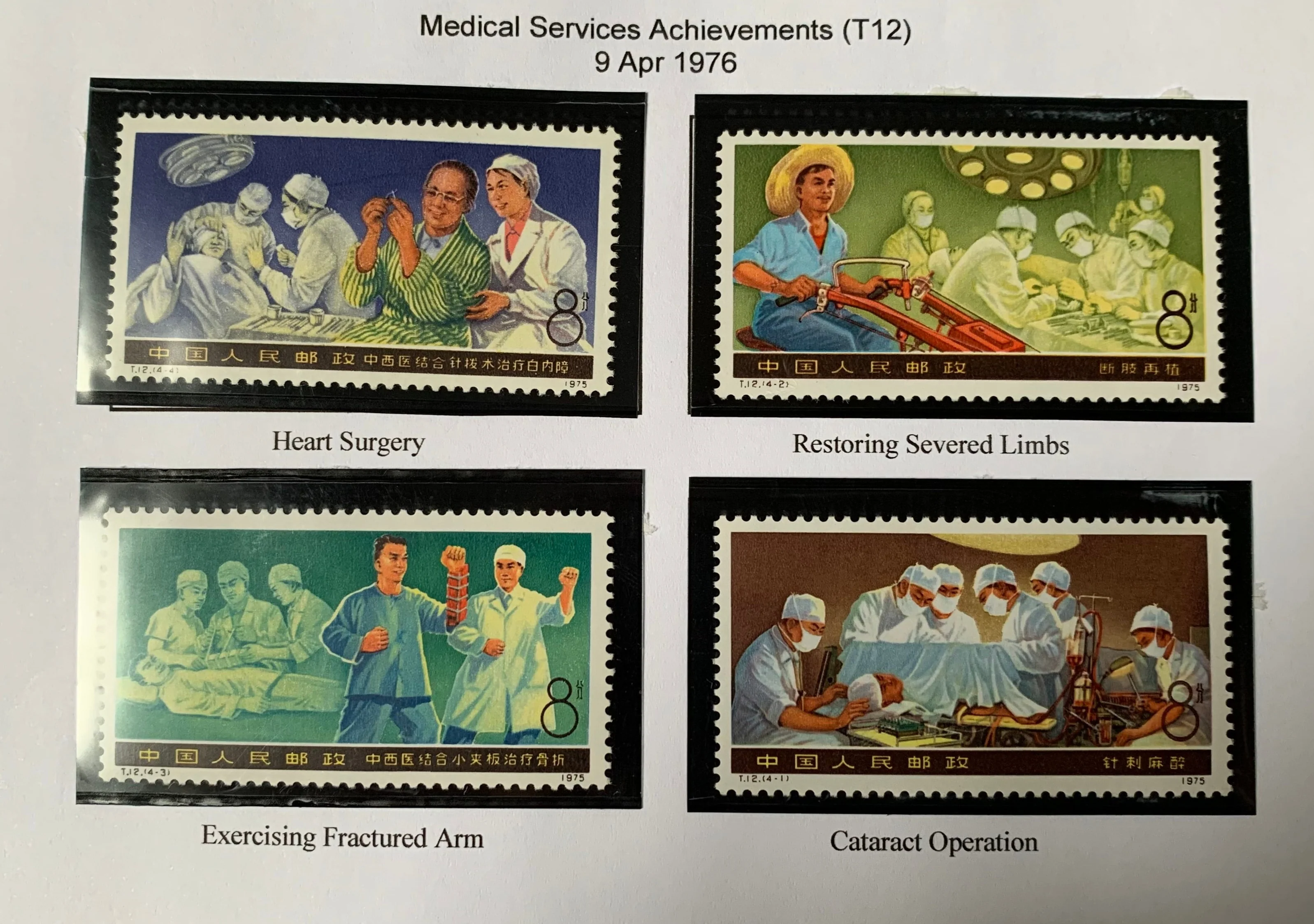PRC China 1976 Medical Service Achievements T12 Complete Set MNH