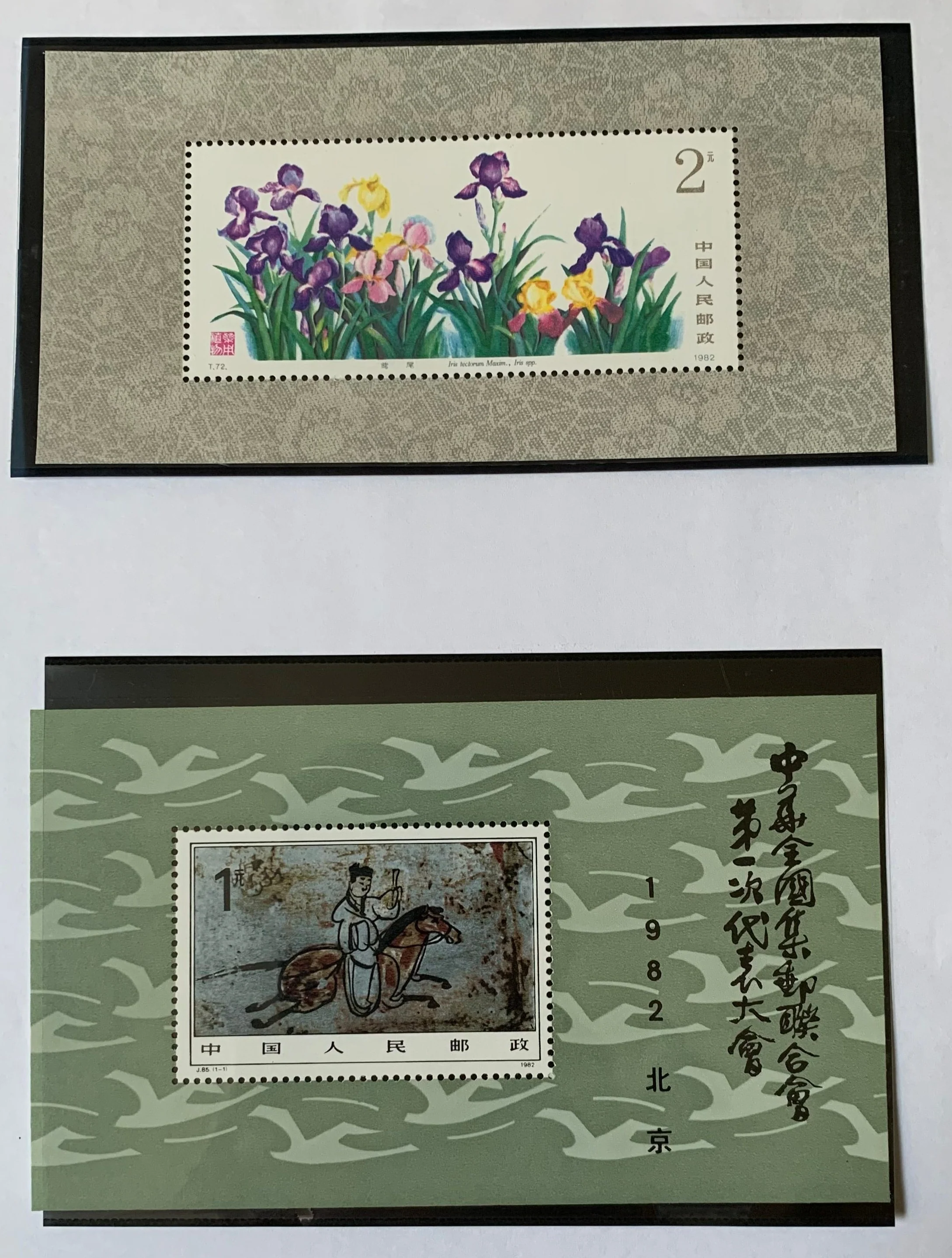 PRC China 1982 Flowers T72 & Stamp Congress J85 Miniature Sheets Unmounted Mint