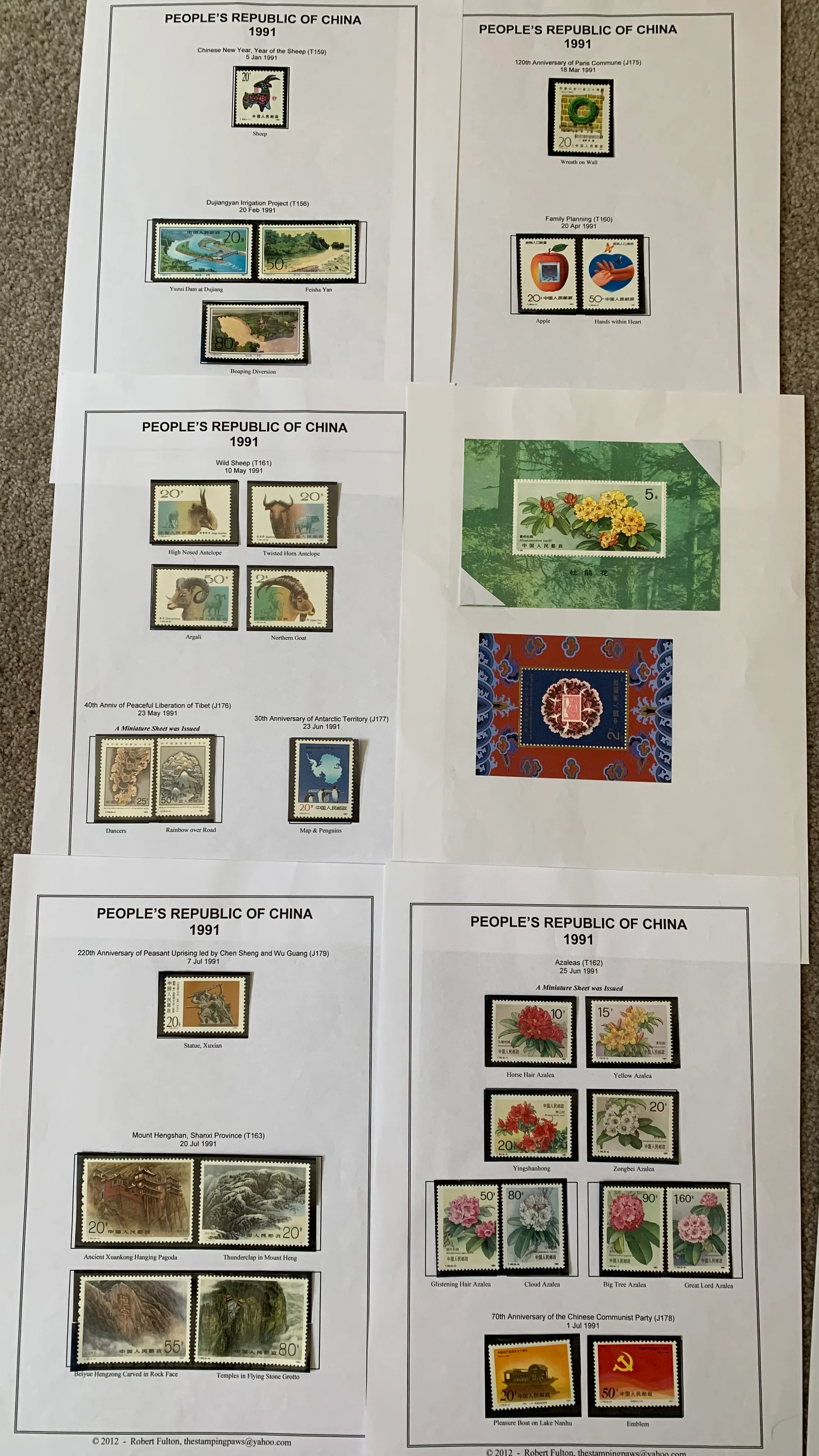 PRC China 1992 Sets and Miniature Sheets Unmounted Mint Collection. - Image 2