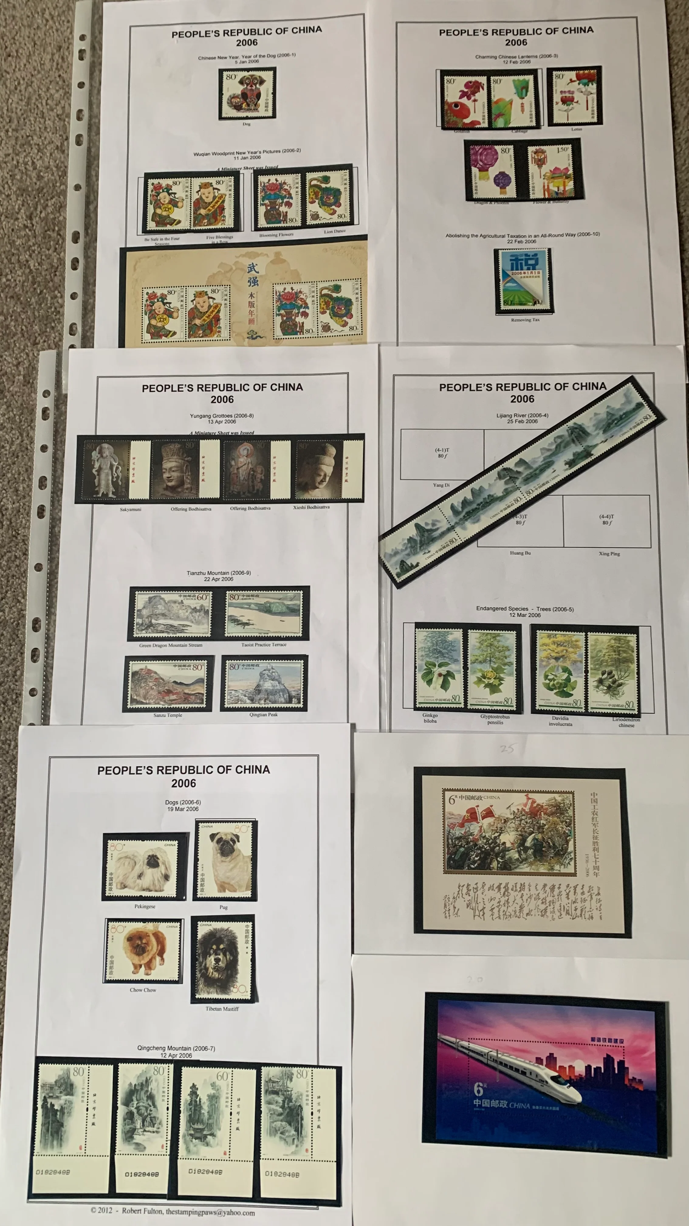 PRC China 2006 Sets and Miniature Sheets Unmounted Mint Collection. - Image 2