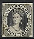 Queensland Australian States Registere Chalon black Plate Proof similar to SG 20