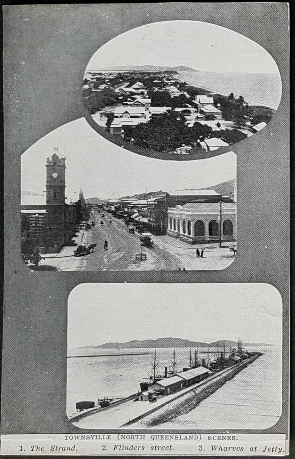 Queensland picture postcard of Townsville with Tasmanian reverse. Error