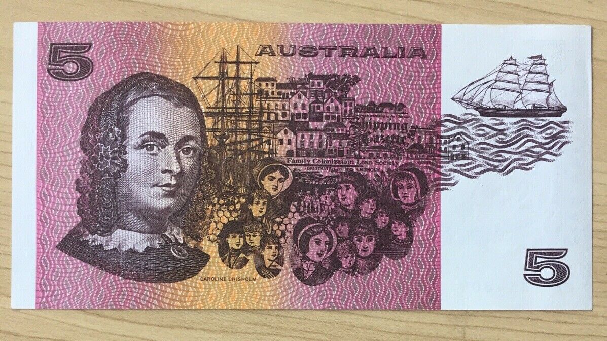 R209a 1985 $5 Johnston Fraser OCRB Serials Banknote Uncirculated - Image 2