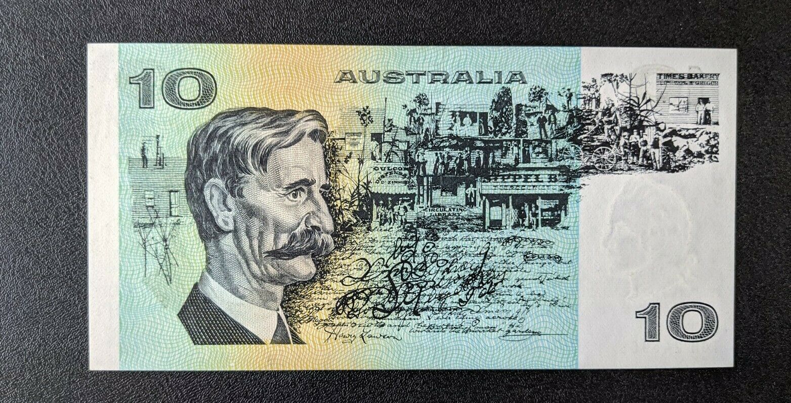 R306a Australia $10 Banknote Knight/Wheeler Centre Thread TGH245908 - Image 2
