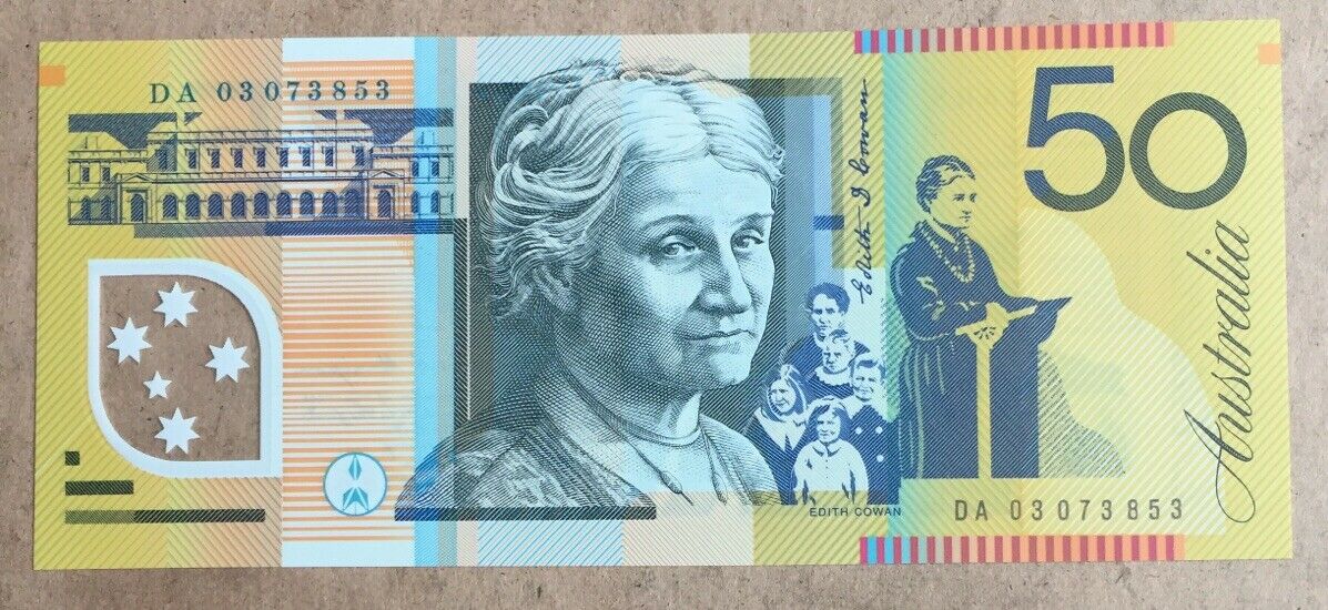 R520aL 2003 $50 Australia Macfarlane Henry Last Prefix DA 03 Uncirculated.