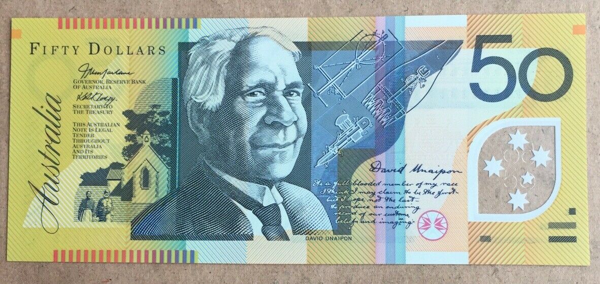 R520aL 2003 $50 Australia Macfarlane Henry Last Prefix DA 03 Uncirculated. - Image 2