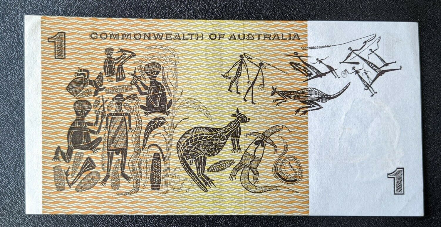 R72 $1 Commonwealth Of Australia Coombs/Randall Banknote Light Centre Fold UNC - Image 4