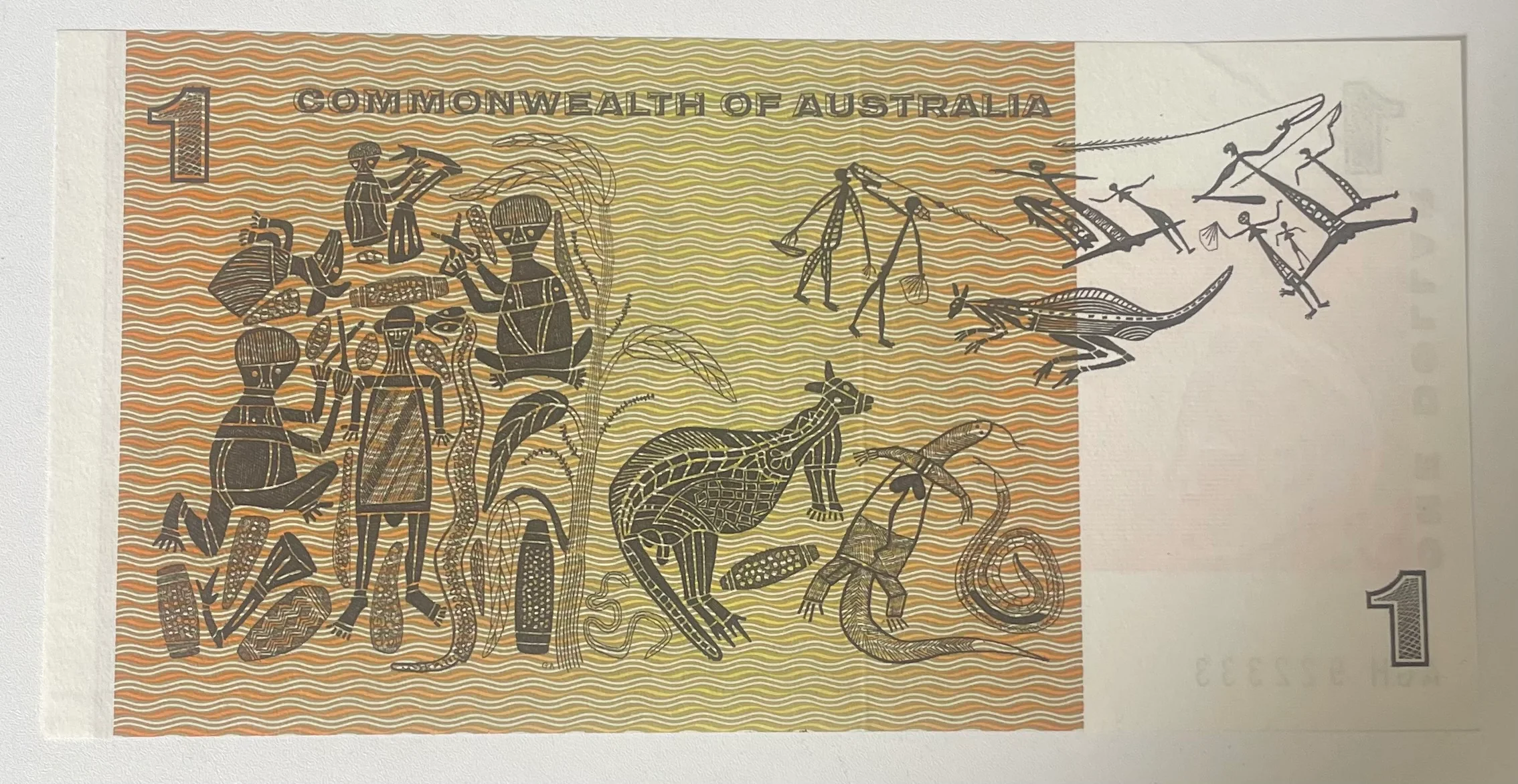 Australia $1 Commonwealth Of Australia Coombs/Randall Banknote. Light centre fold, about Uncirculated. R72 - Image 2