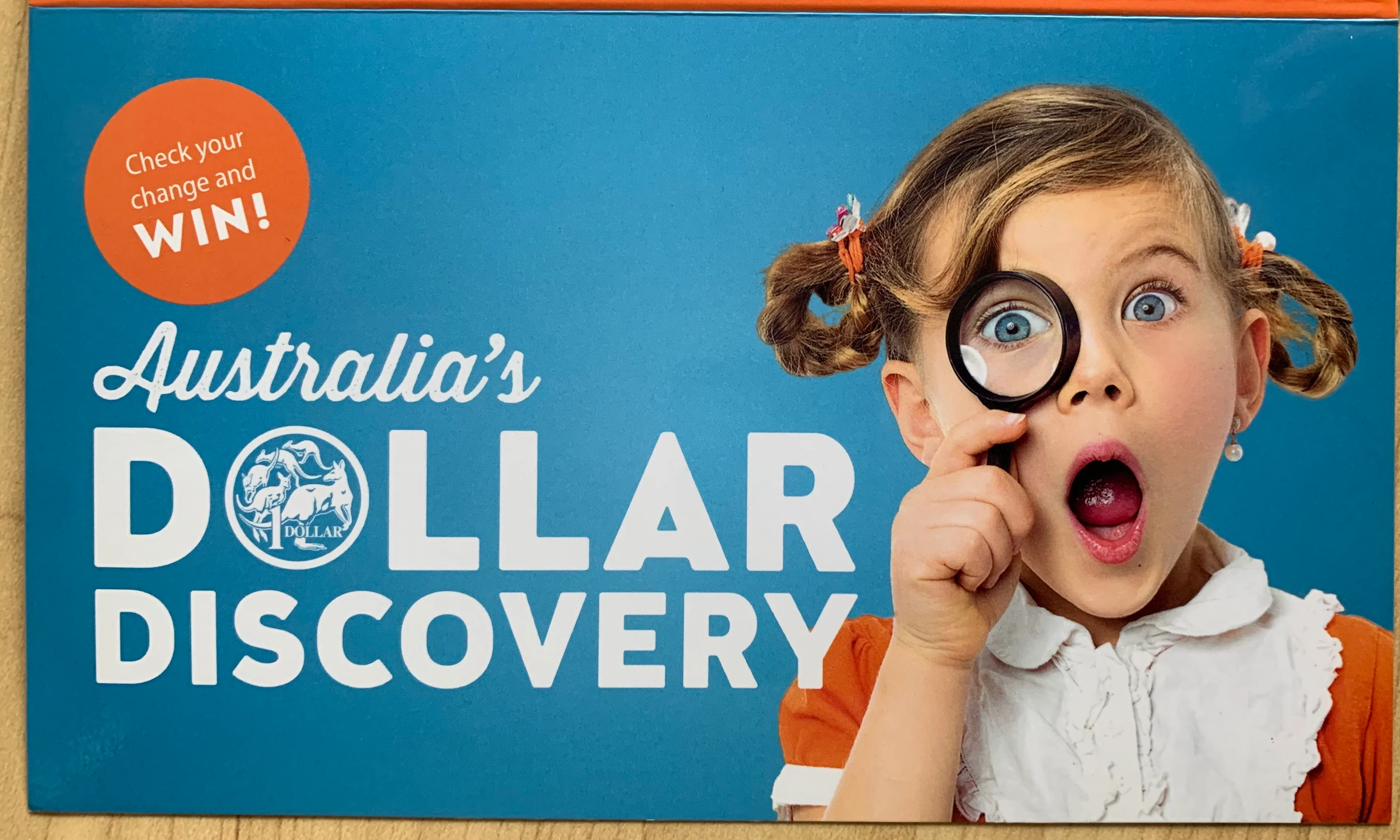 Australia 2019 RAM $1 35th Anniversary of Dollar Coin, Privy Mark Set of 3 in blue discovery folder. Uncirculated