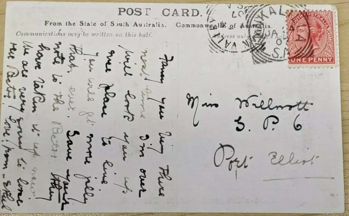 SA South Australia Post Card, Yankalilla Post Office + Main Street View with 1d - Image 2