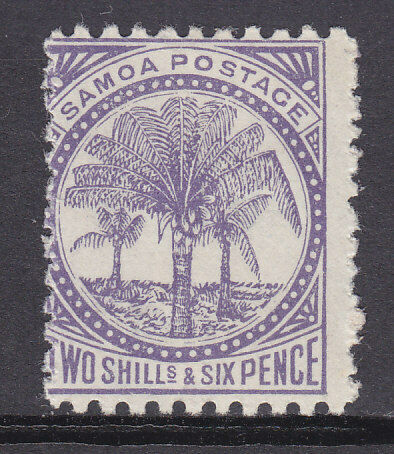 Samoa SG 64c 2/6 Slate-violet palms Mint Hinged