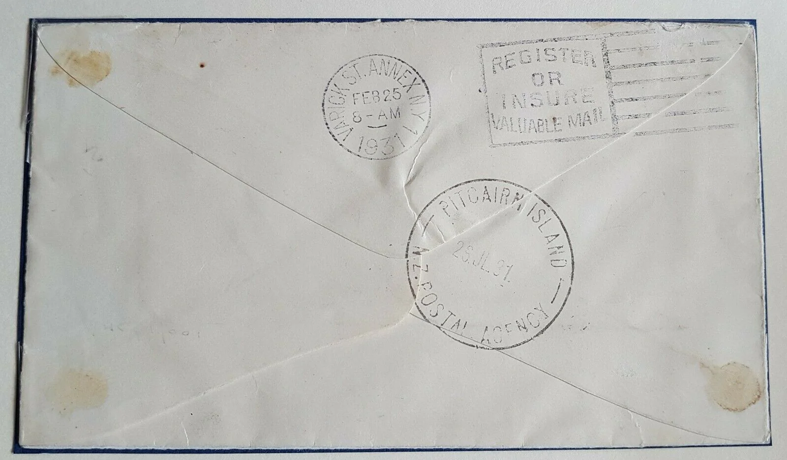 Sarawak - Pitcairn 1931. The most exotic origin-destination cover we have seen! - Image 3
