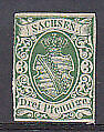 SAXONY Germany German States Michel 2 1851 3 Pf green Mint