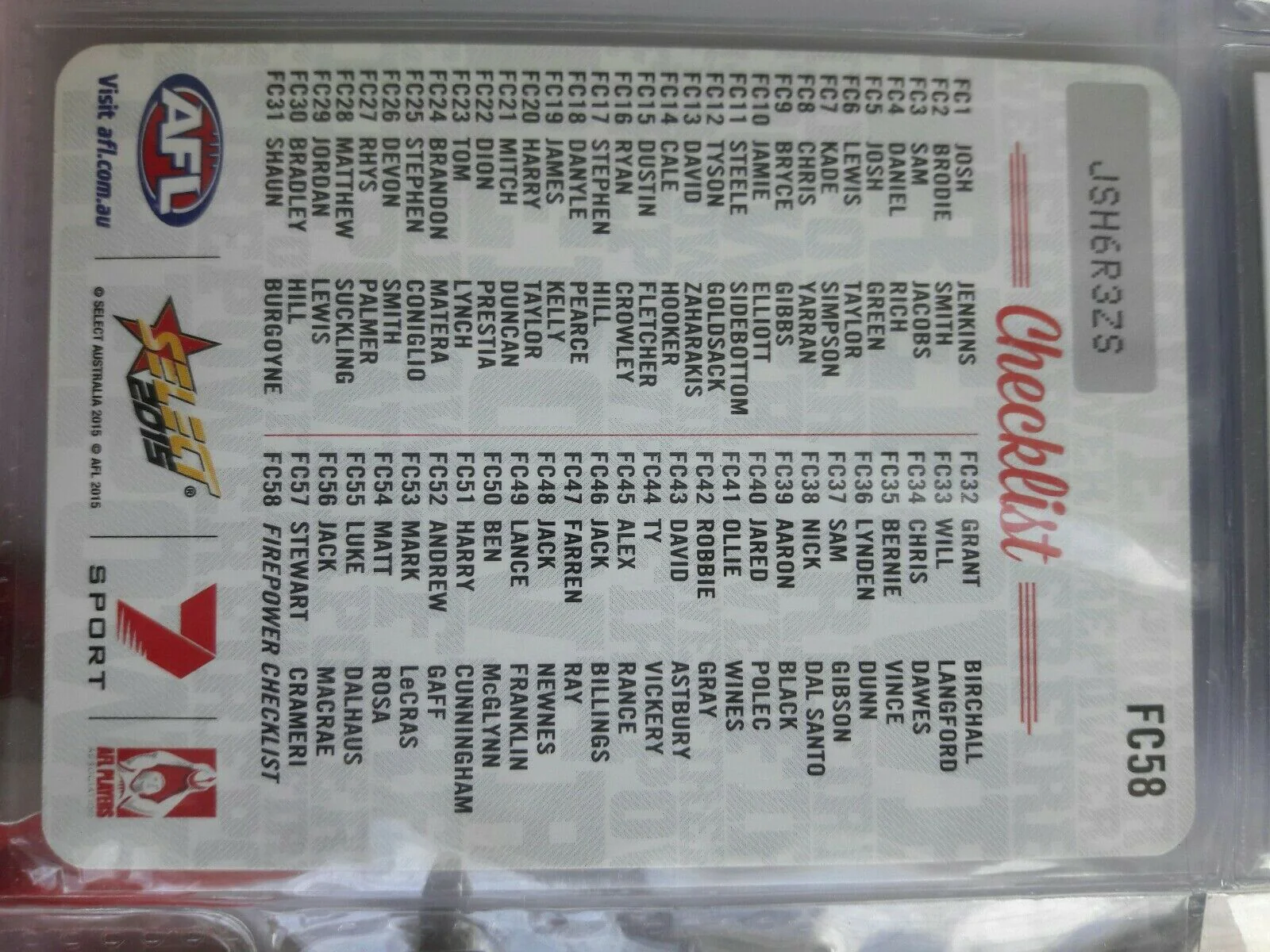 Select 2015 Firepower Checklist FC58 - Image 2