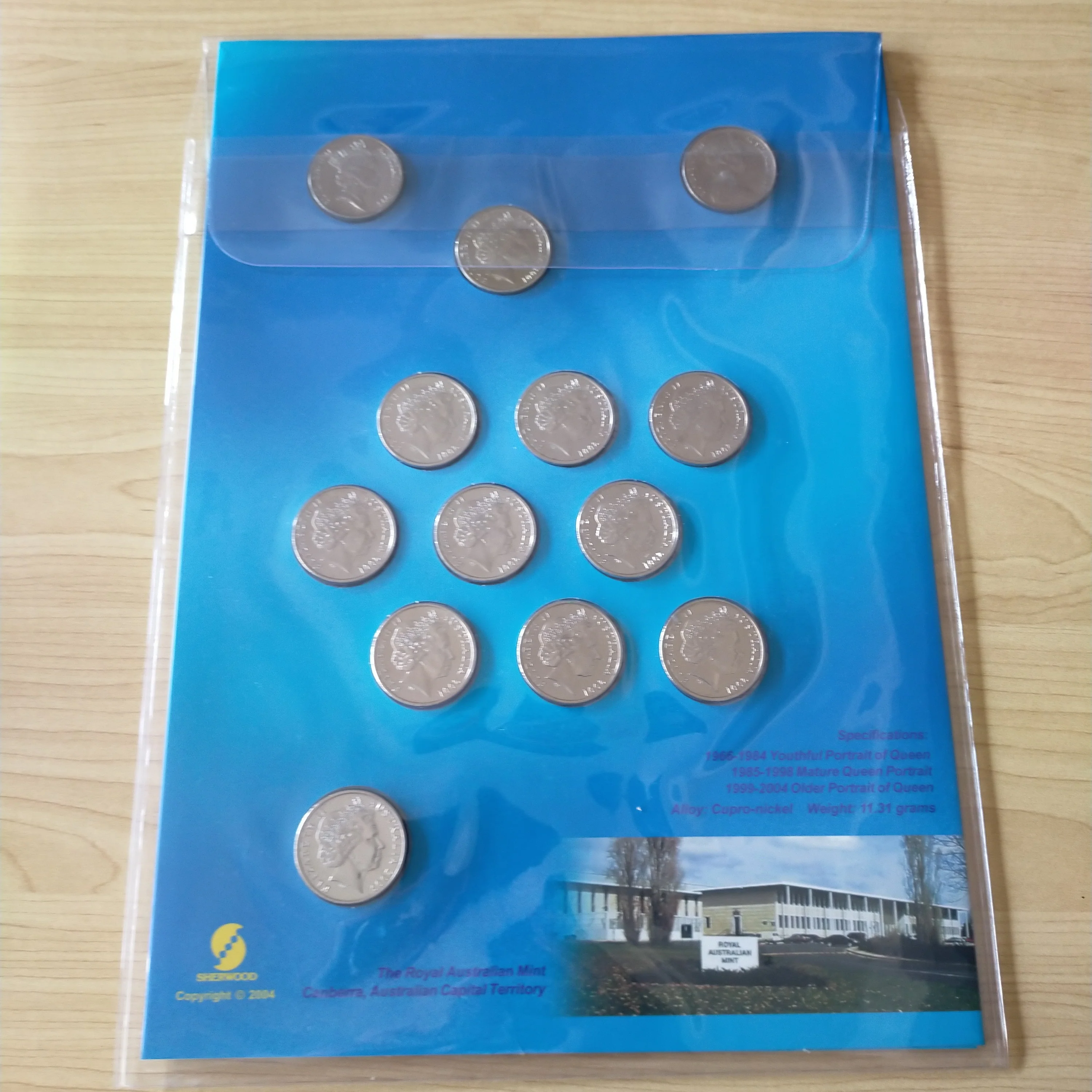 Sherwood 1966-2004 Twenty Cent Coin Collection In Folder - Image 2
