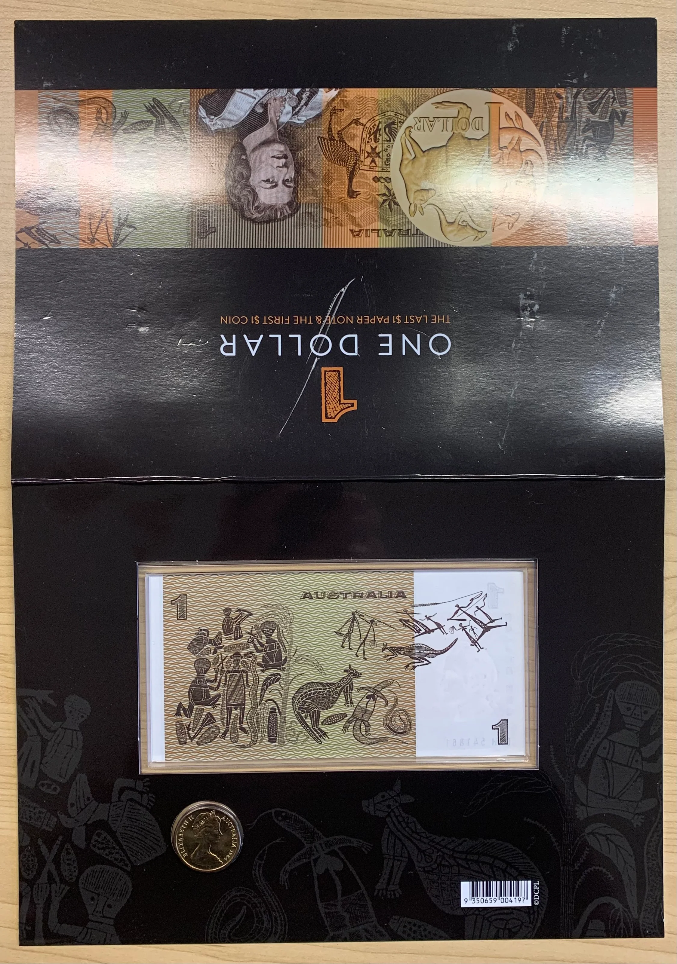 1984 One Dollar Limited Edition Pack Last $1 Note First $1 Coin Folder - Image 2