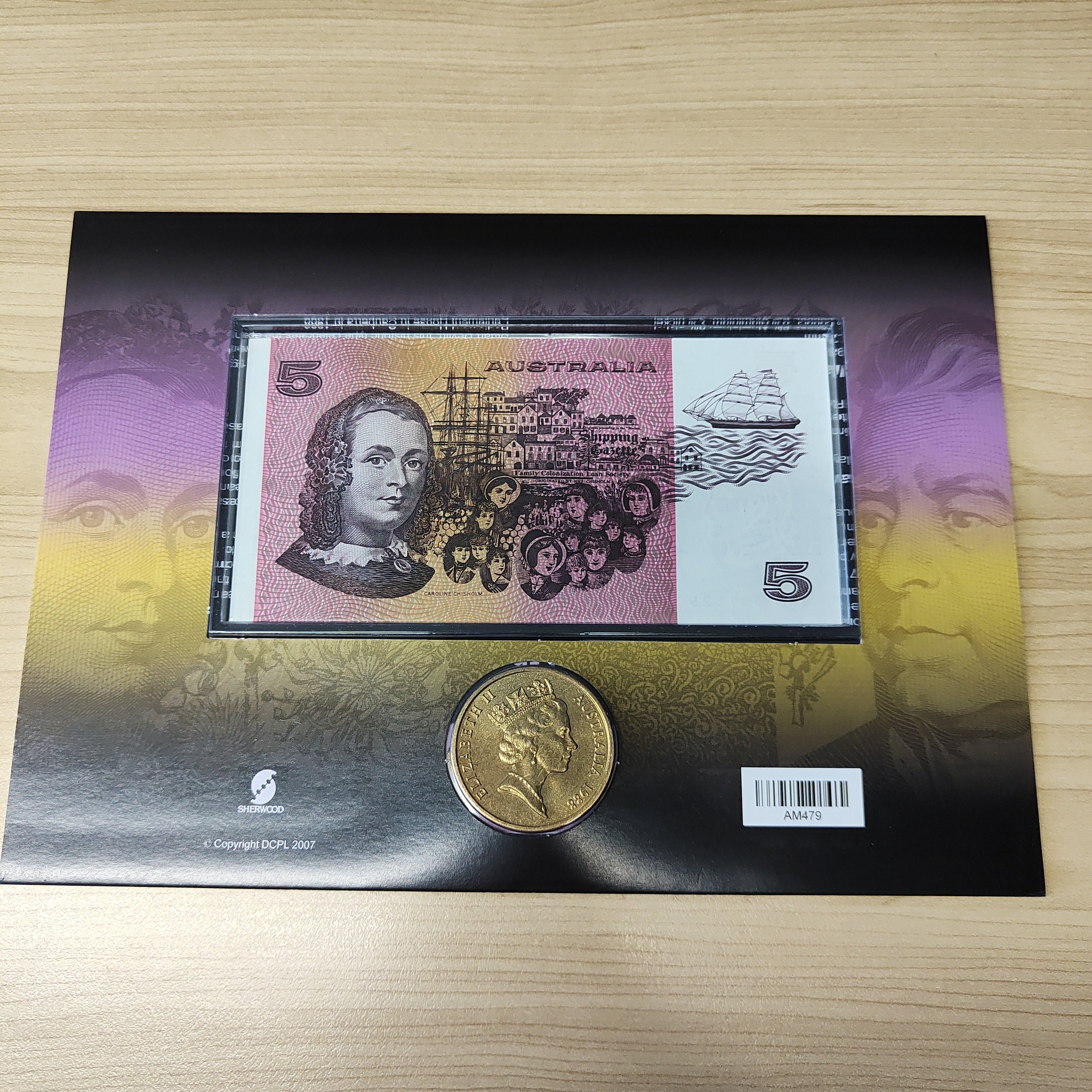 Sherwood 2007 Five Dollar Limited Edition Pack Last $5 Note First $5 Coin Folder - Image 2