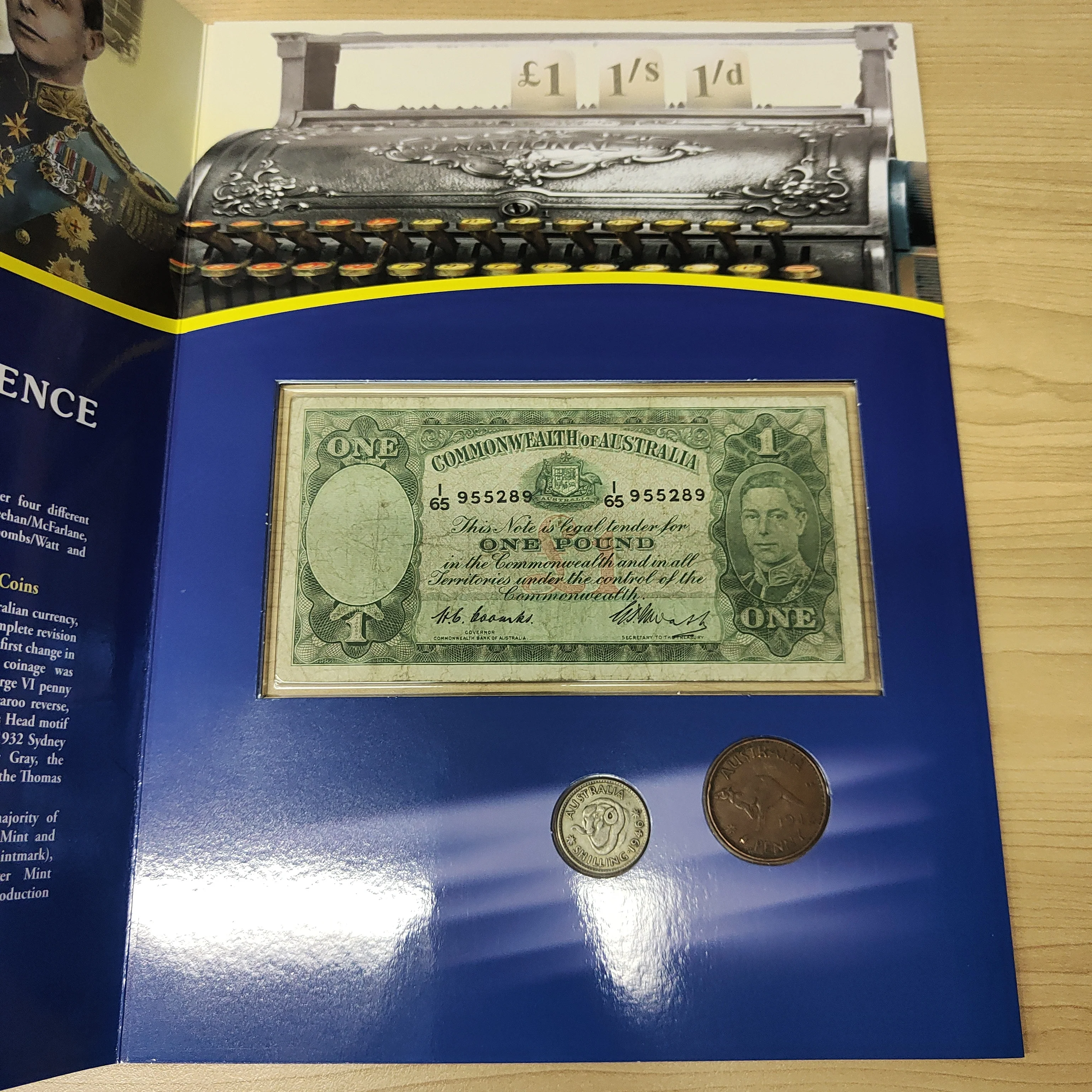 Sherwood 2011 George VI Pre-Decimal Currency Australian Pounds, Shillings & Pence Coin and Note Folder - Image 3