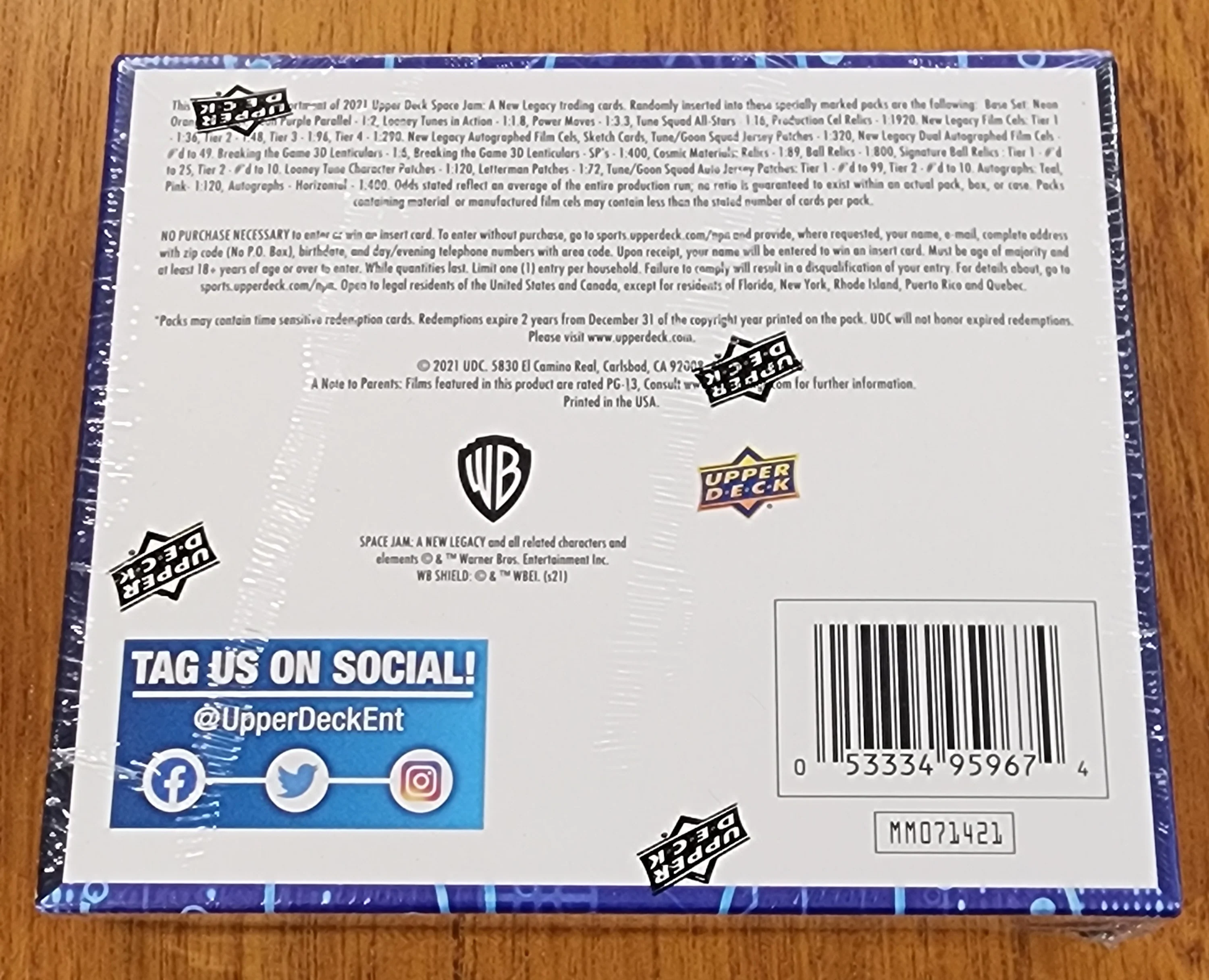 Space Jam: A New Legacy Hobby Box (Upper Deck 2021) New Sealed Box - Image 2