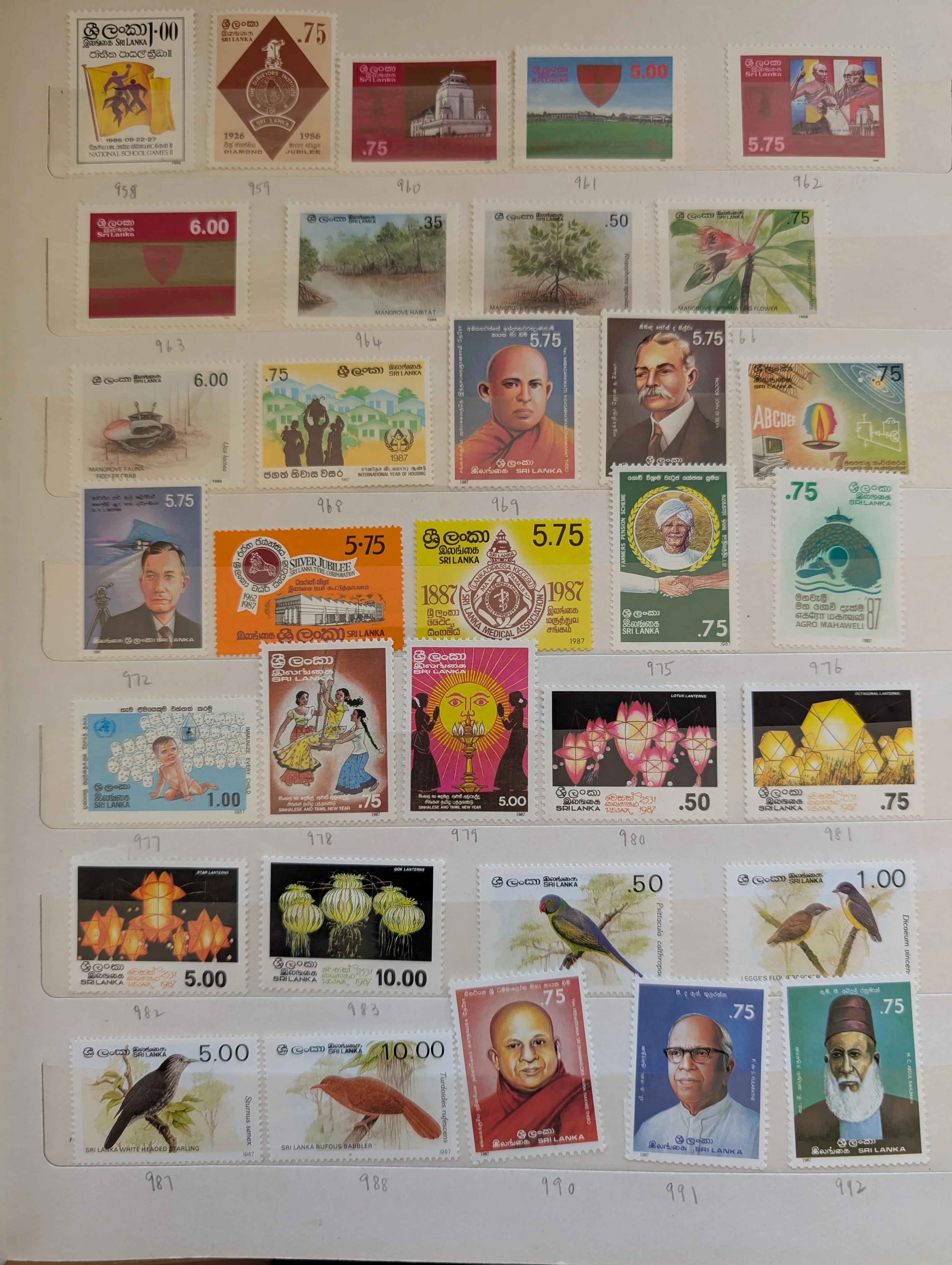 Sri Lanka 1966-90 Stamp Collection Mint - Image 4