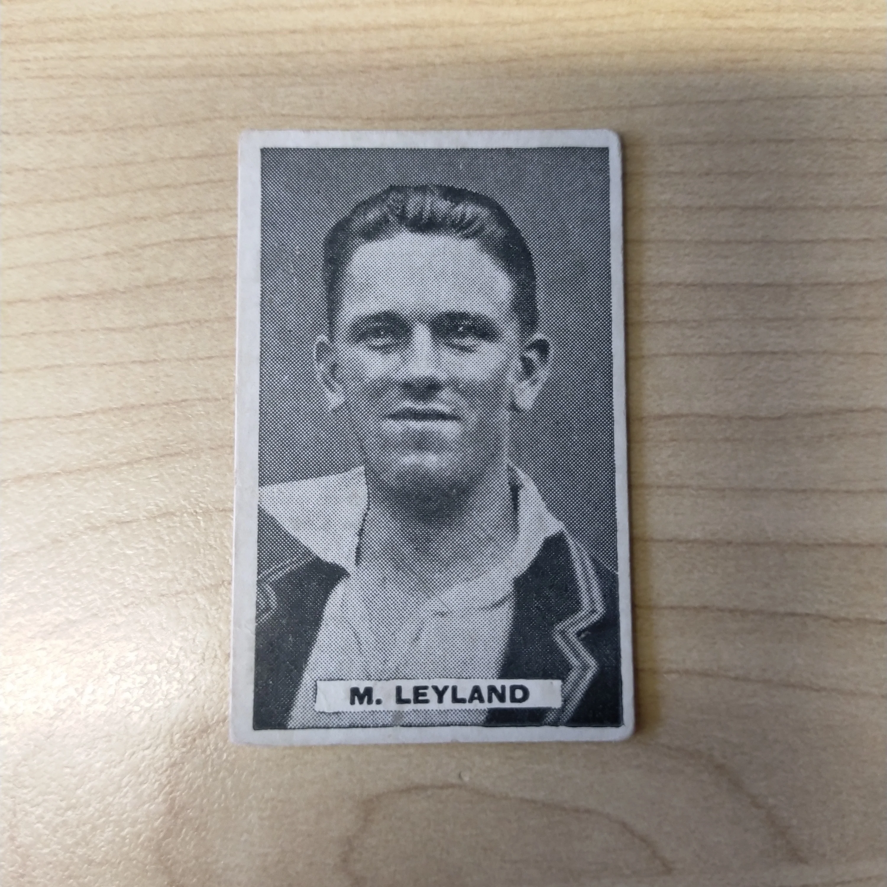 Sweetacres Champion Chewing Gum M Leyland Test Match Records Cricket Cigarette Card No.29